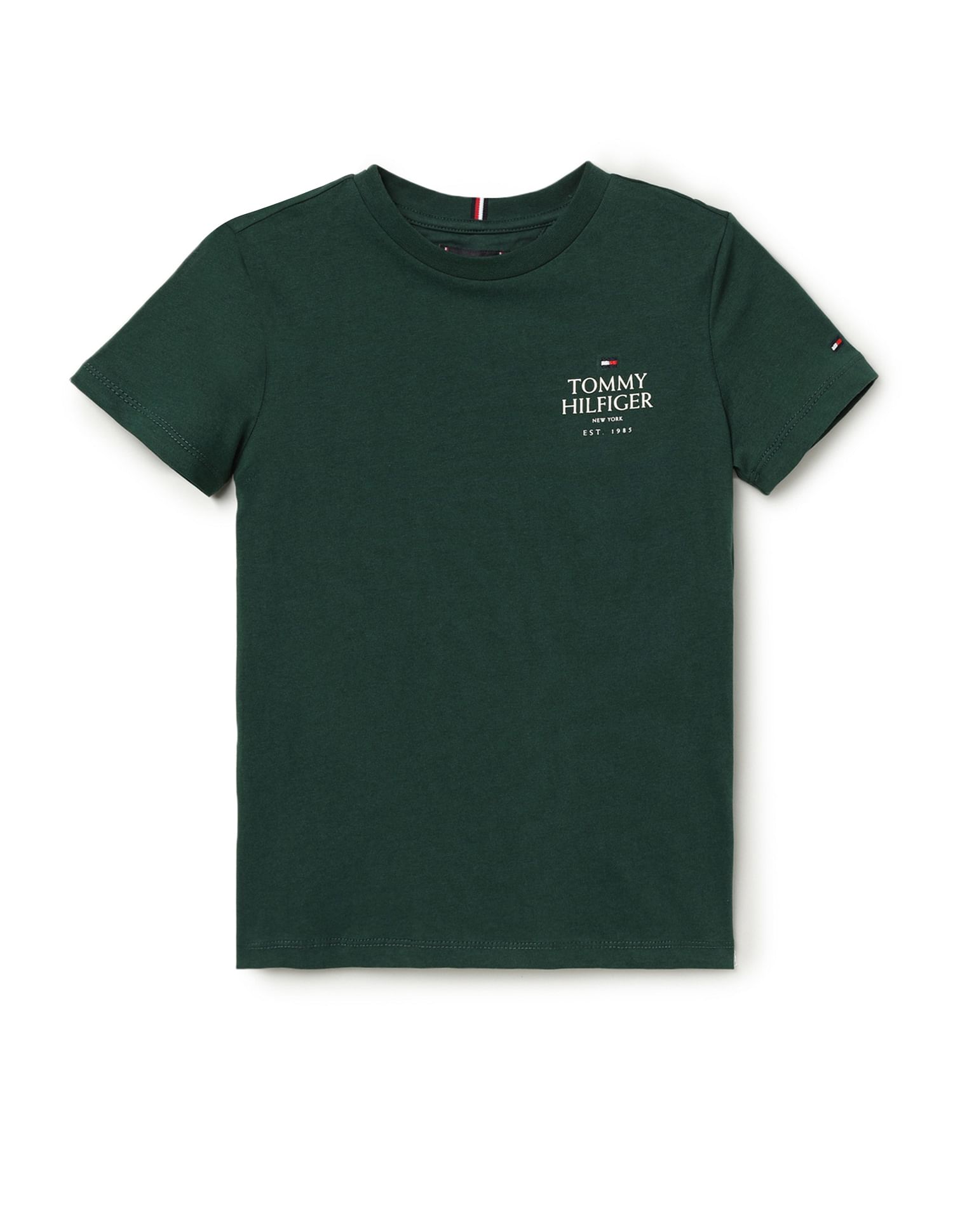 Tommy Hilfiger Kids Boys Logo Printed Regular Fit T-Shirt