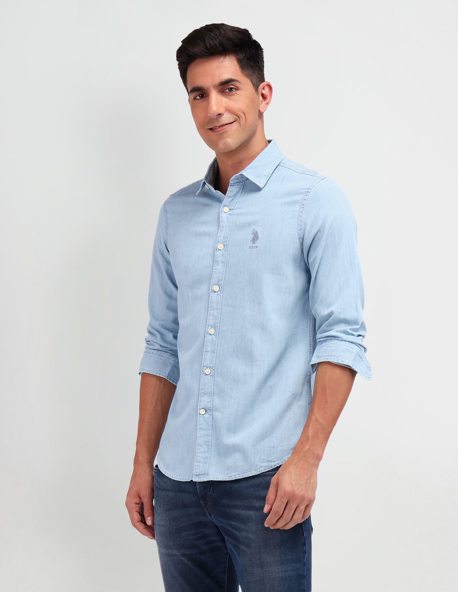 U.S. Polo Assn. Denim Co. Slim Fit Chambray Shirt