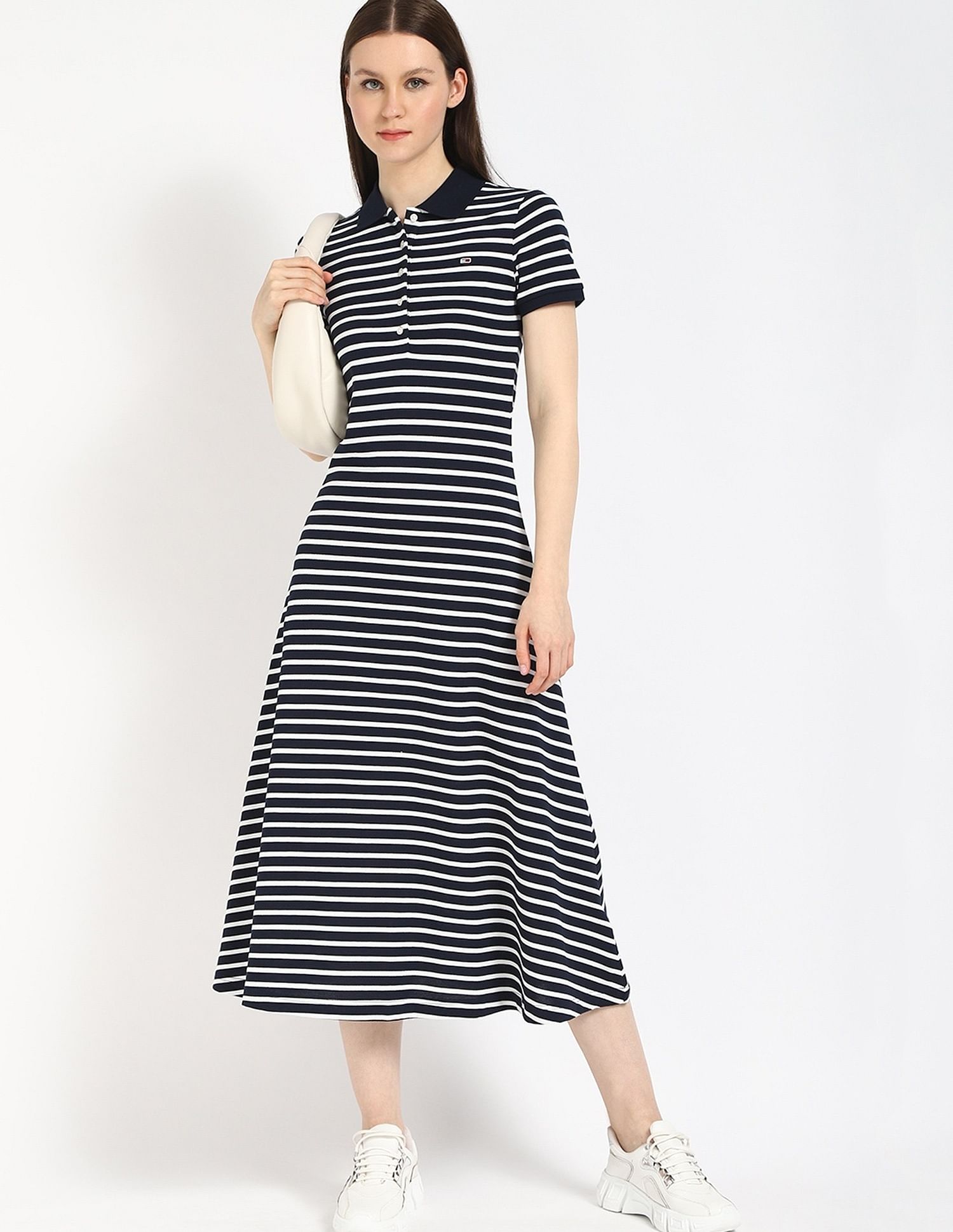 Tommy Hilfiger Cotton Polo Collar A-Line Dress