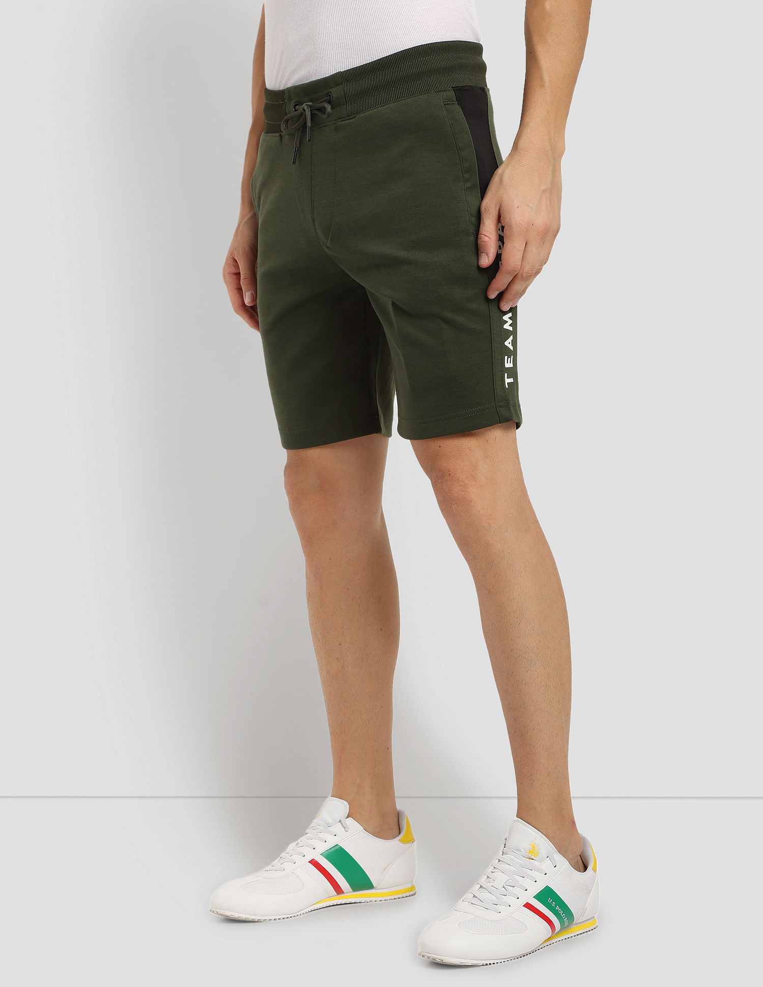 U.S. Polo Assn. Brand Stripe Training Shorts