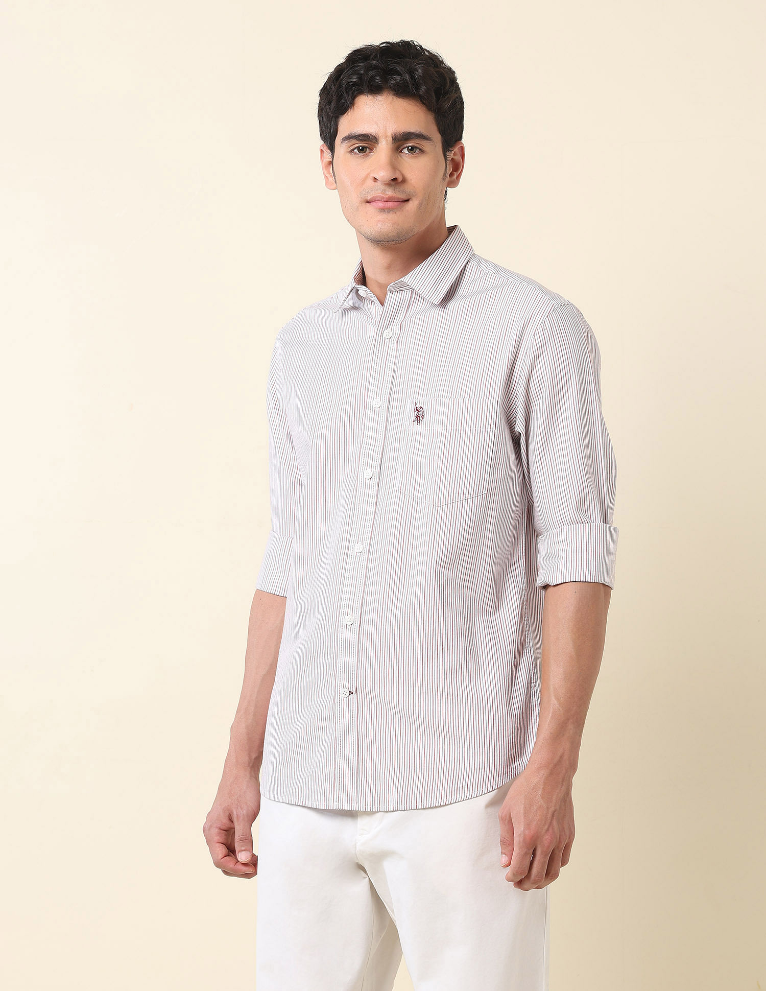 U.S. Polo Assn. Vertical Striped Pure Cotton Shirt