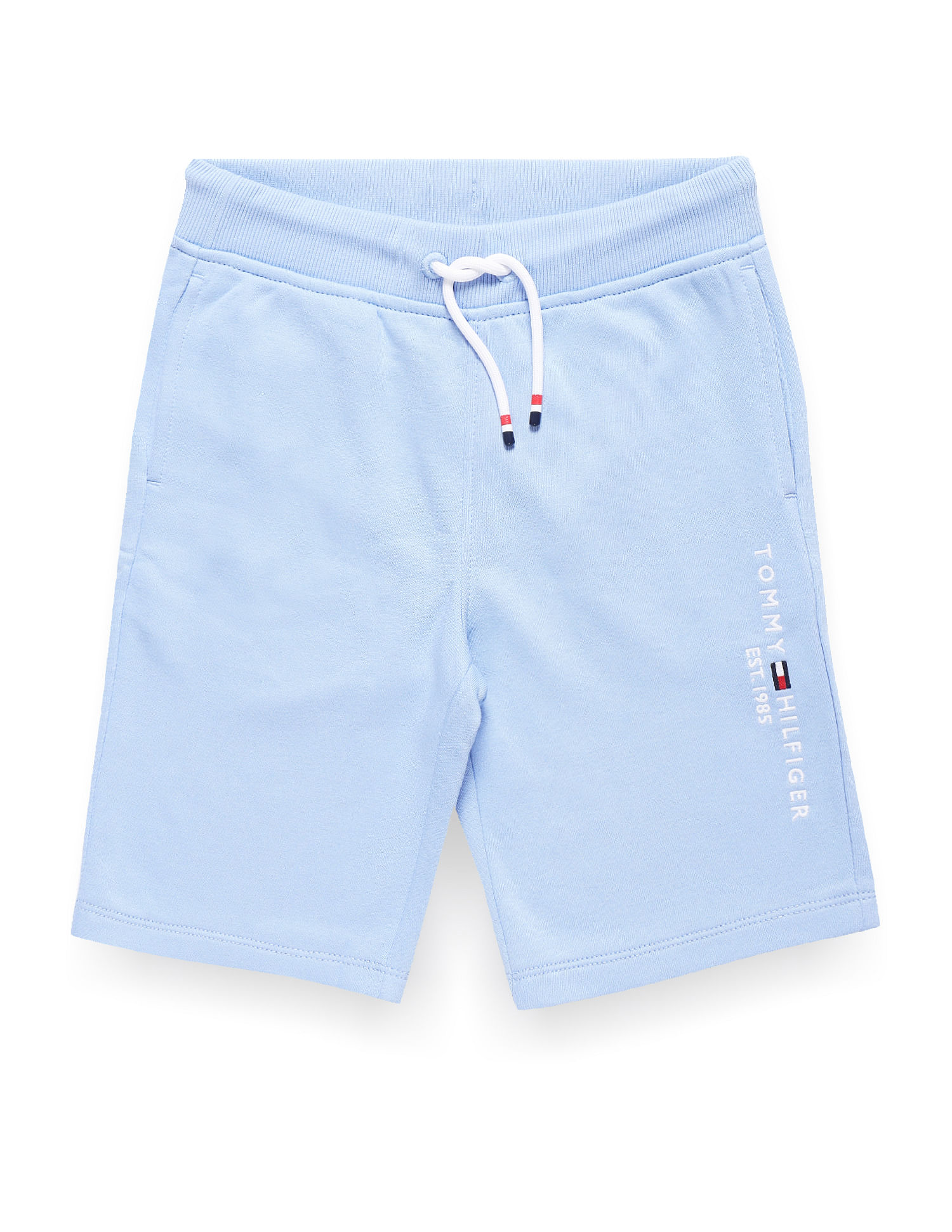 Tommy Hilfiger Junior embroidered-logo twill shorts - Blue