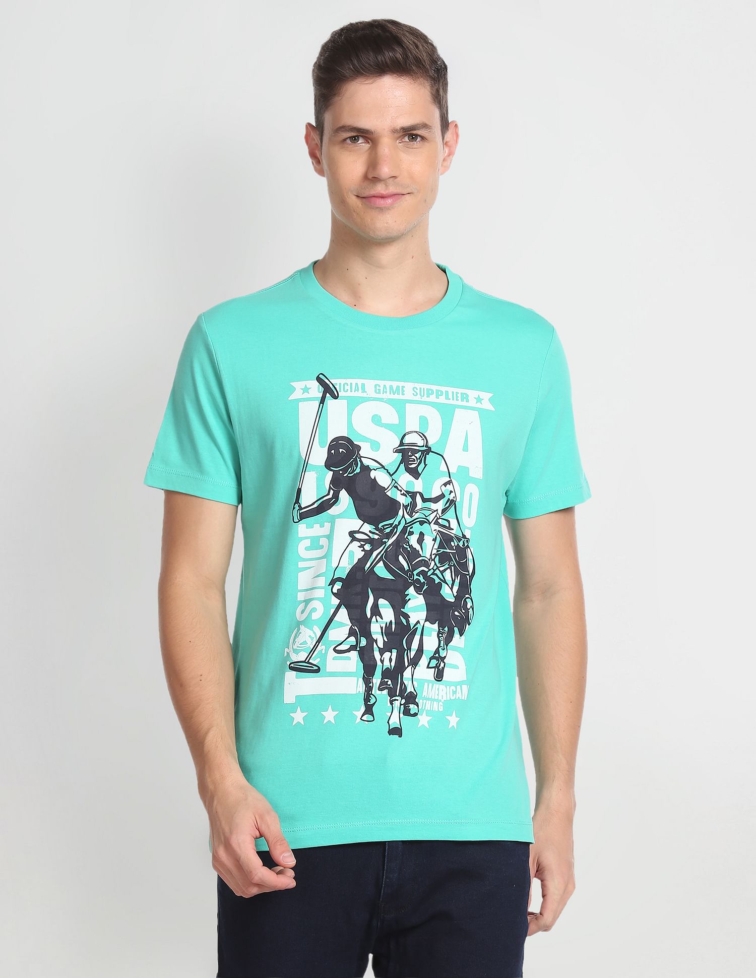 U.S. Polo Assn. Crew Neck Graphic Print T-Shirt