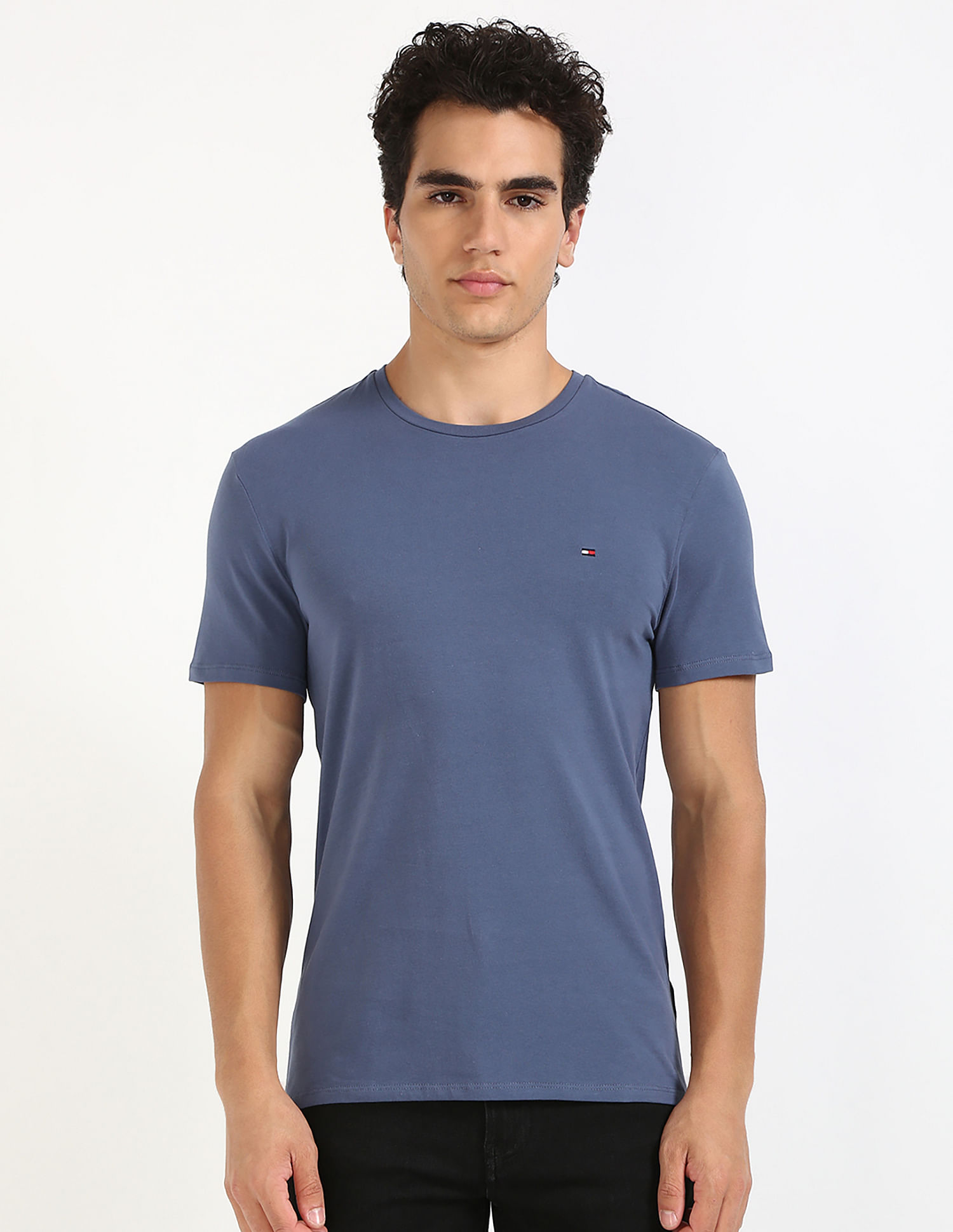 Tommy Hilfiger Solid Slim-Fit Cotton T-Shirt