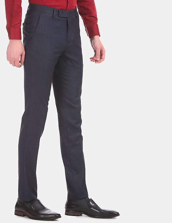 Buy Arrow Men Men Blue Slim Fit Viscose 