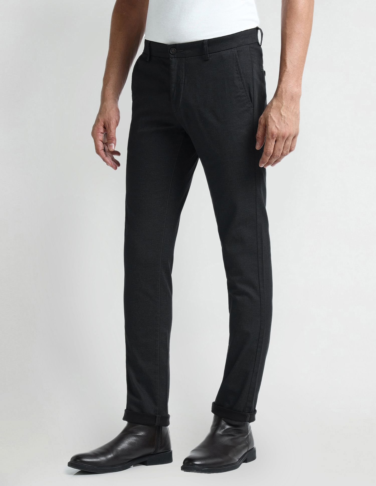 Arrow Sport Slim Fit Geometric Patterned Trousers