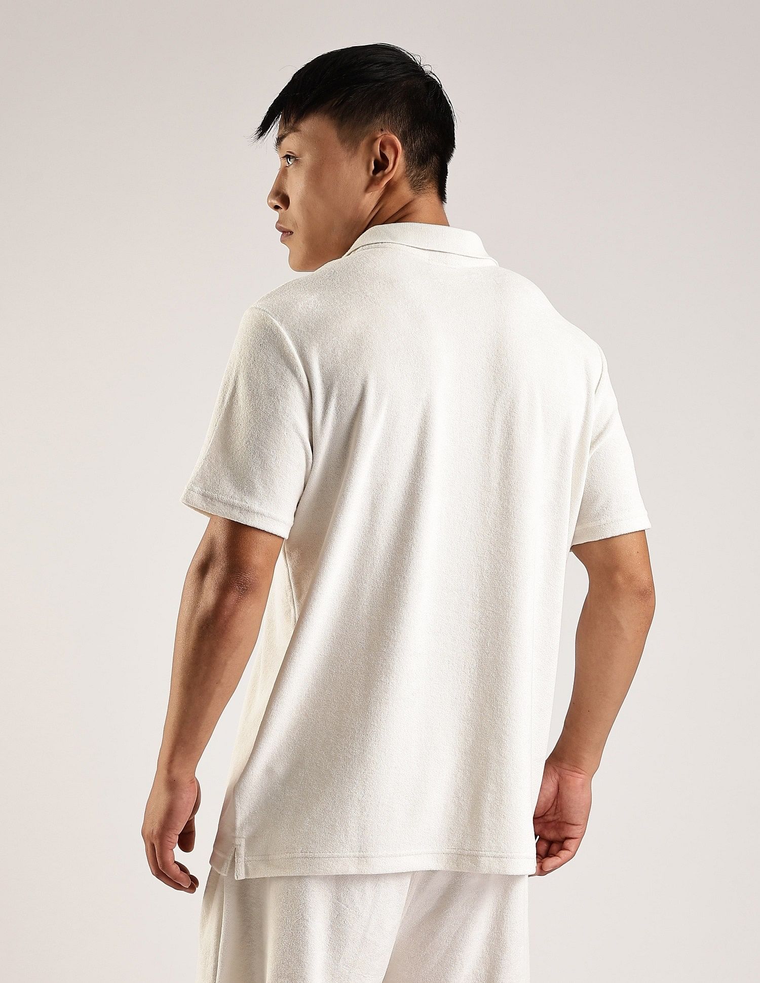 Calvin Klein Jeans Textured Regular-Fit Cotton Polo T-Shirt