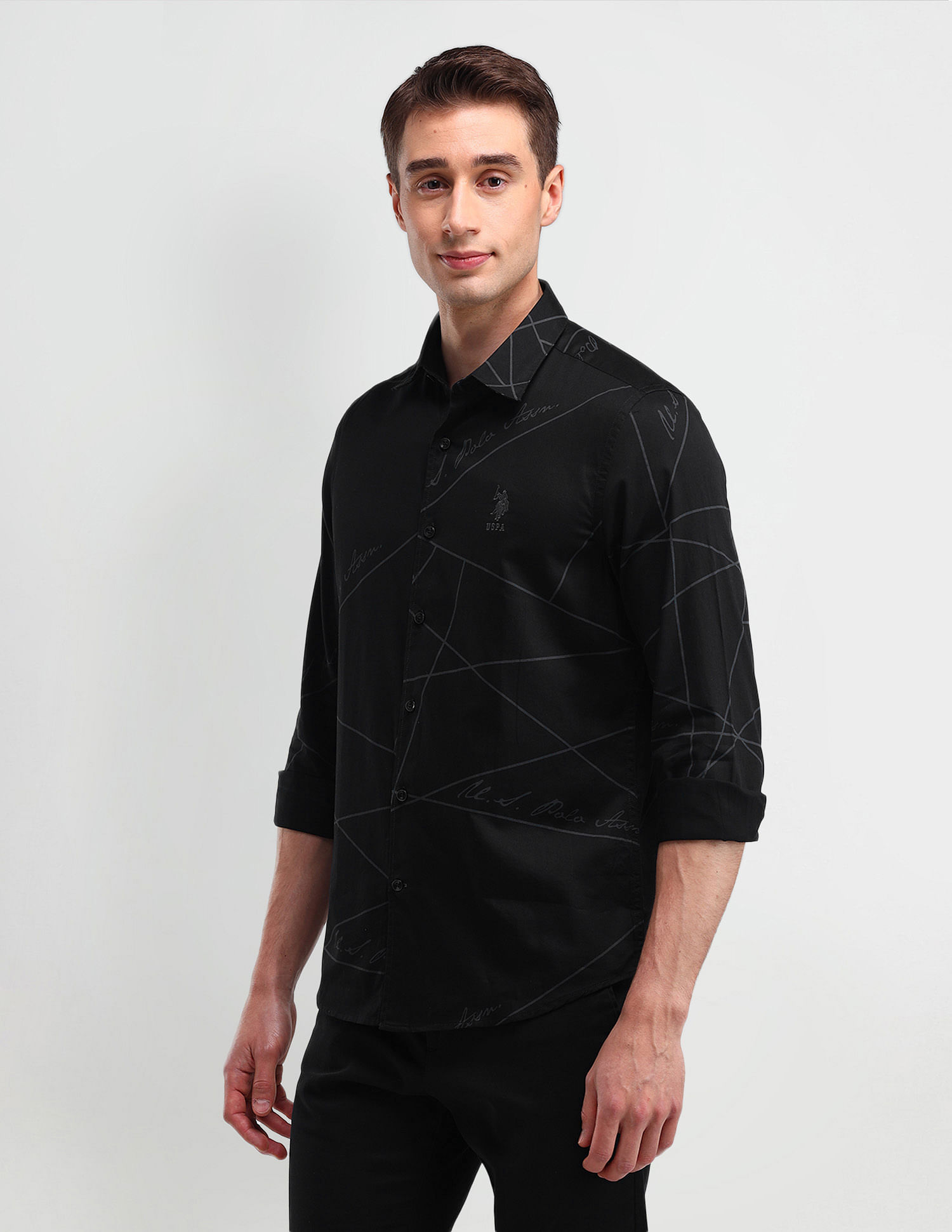 U.S. Polo Assn. Denim Co. Slim Fit Typography Shirt