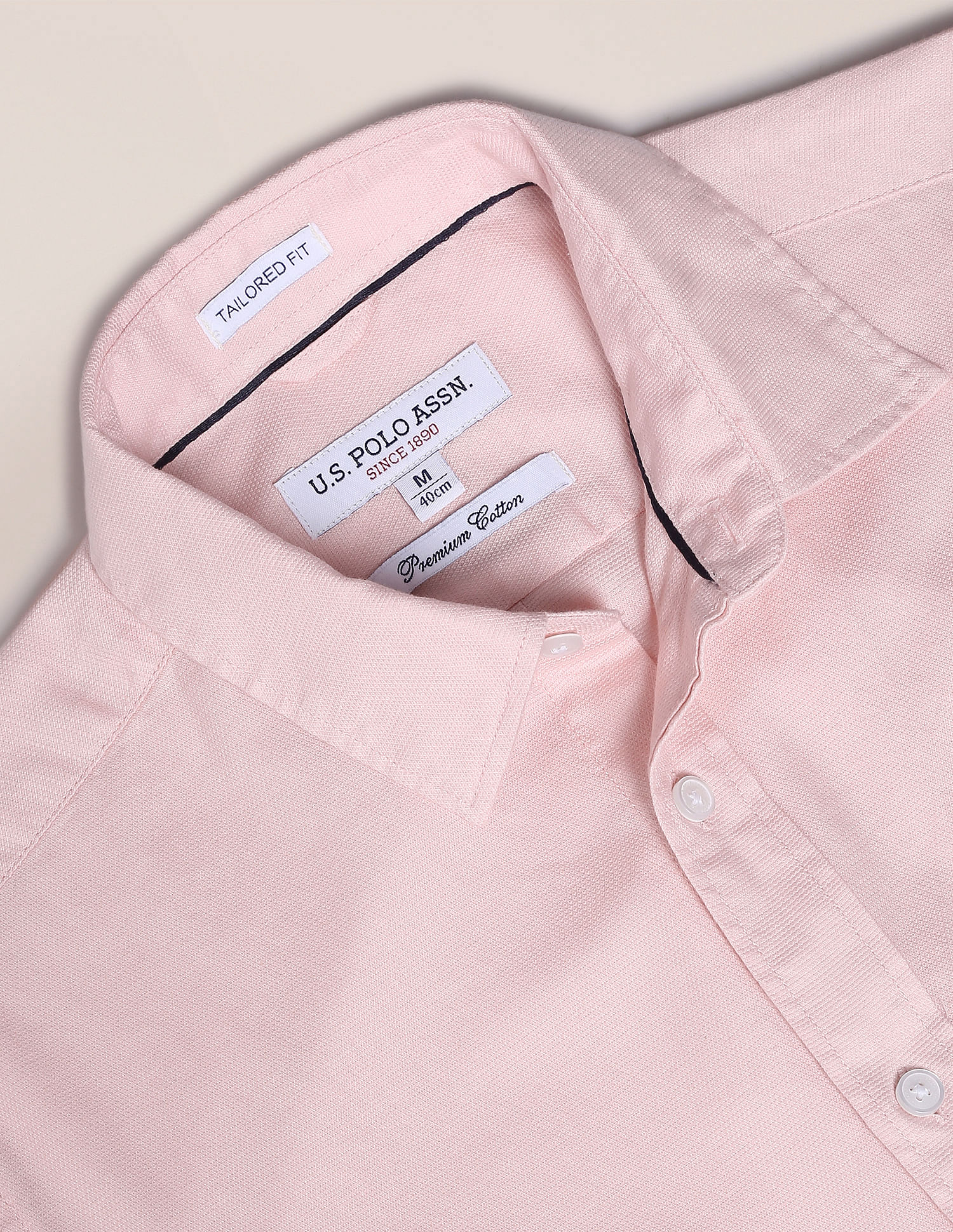 U.S. Polo Assn. Birdseye Dobby Textured Solid Shirt