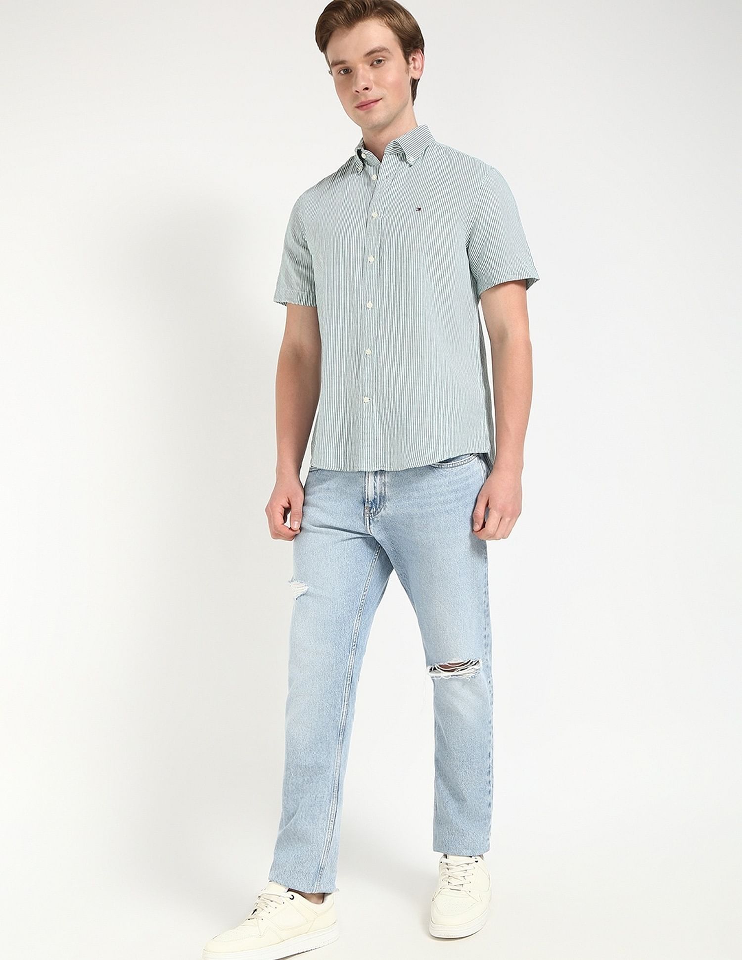 Tommy Hilfiger Striped Regular-Fit Cotton Shirt