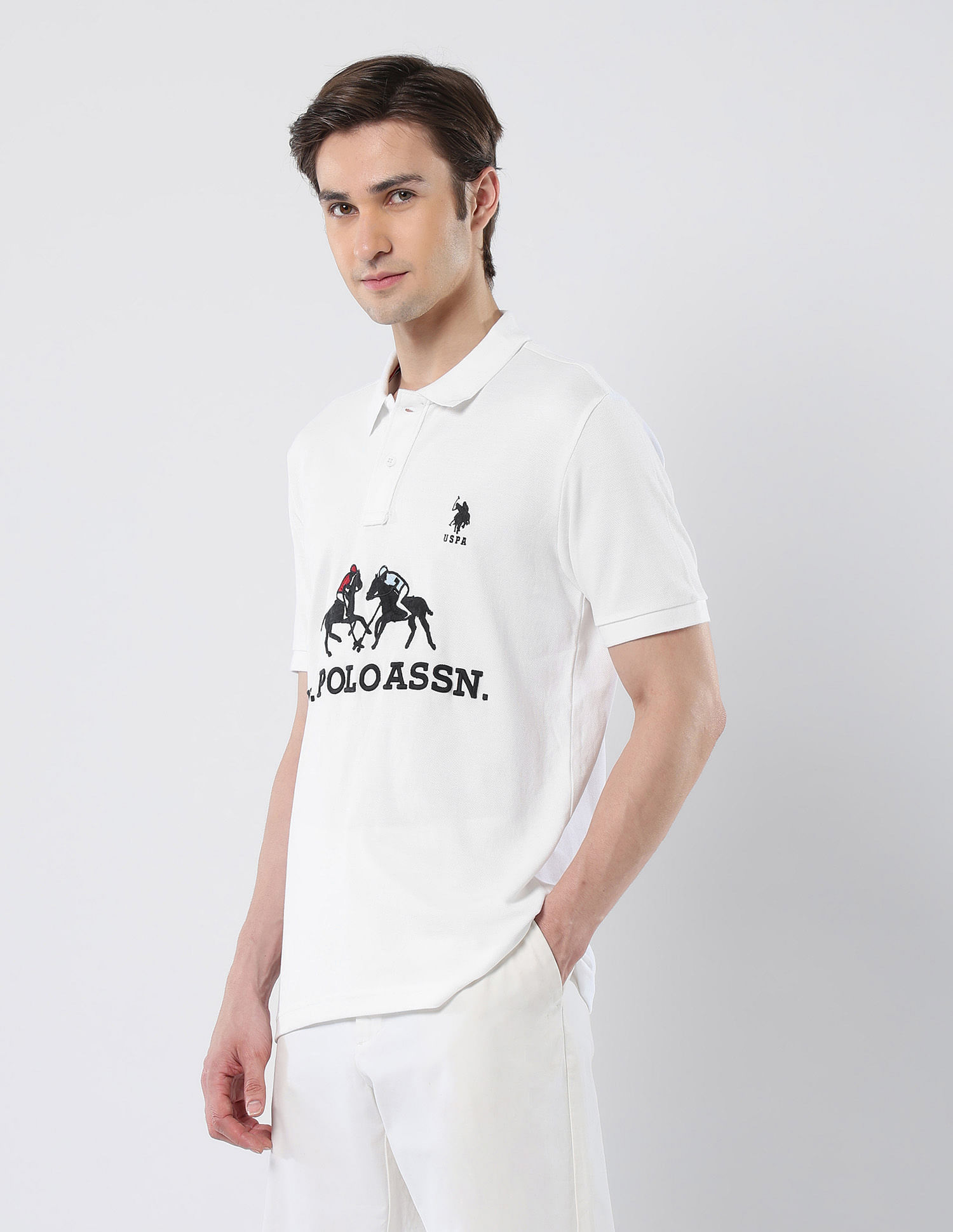 U.S. Polo Assn. Brand Embroidered 135 Anniversary Polo Shirt