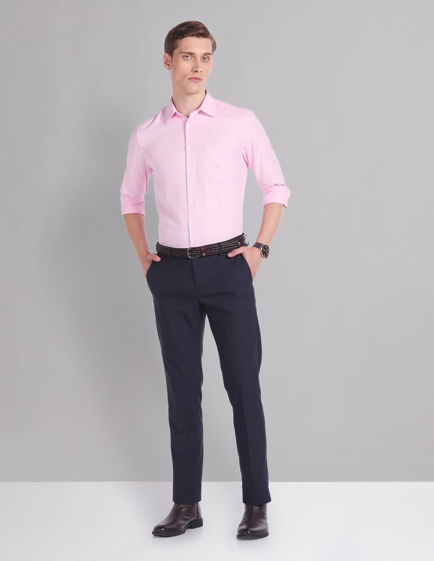 AD by Arvind Sartorial Dobby Shirt