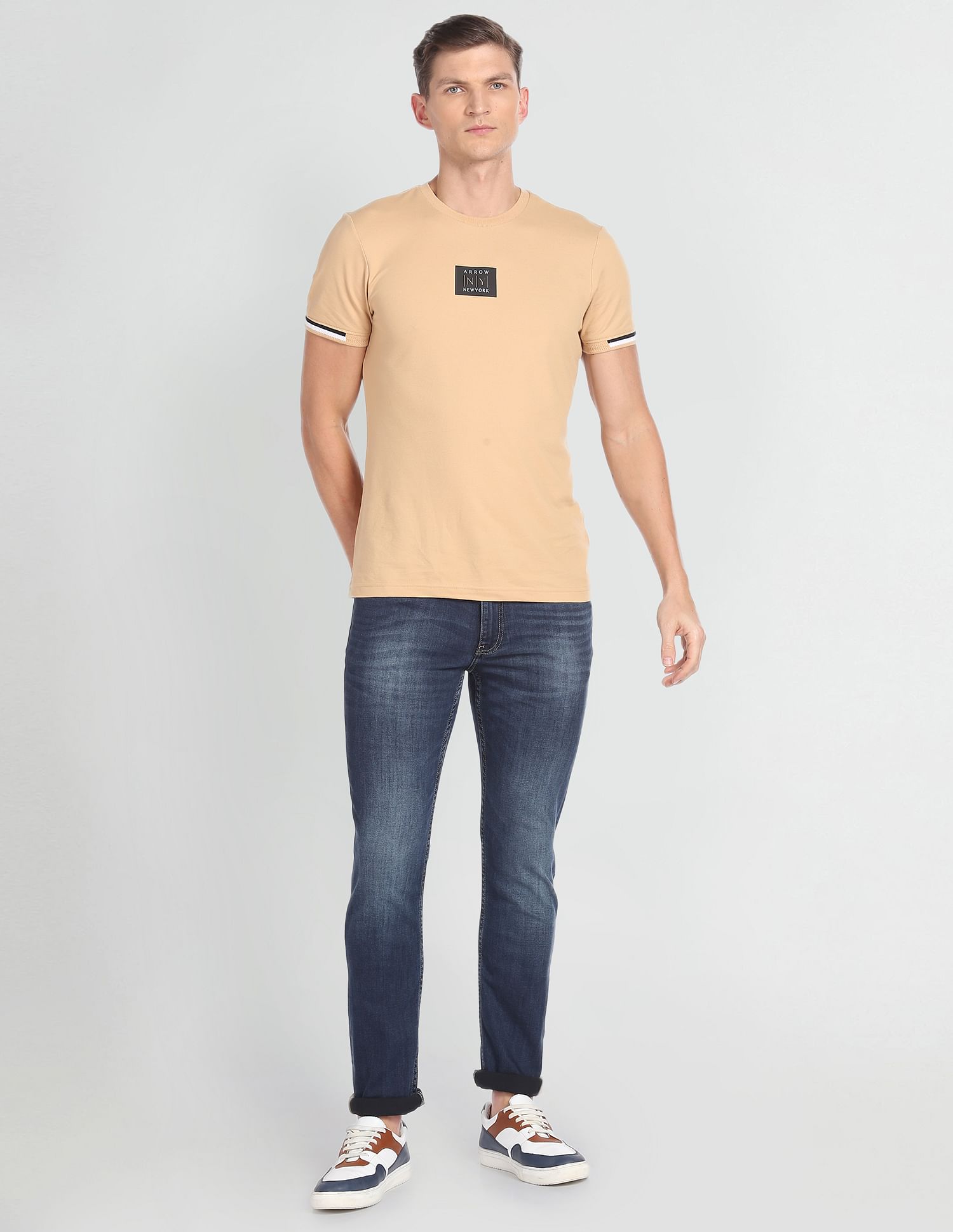 Arrow Sports Jameson Slim Fit Stone Wash Jeans