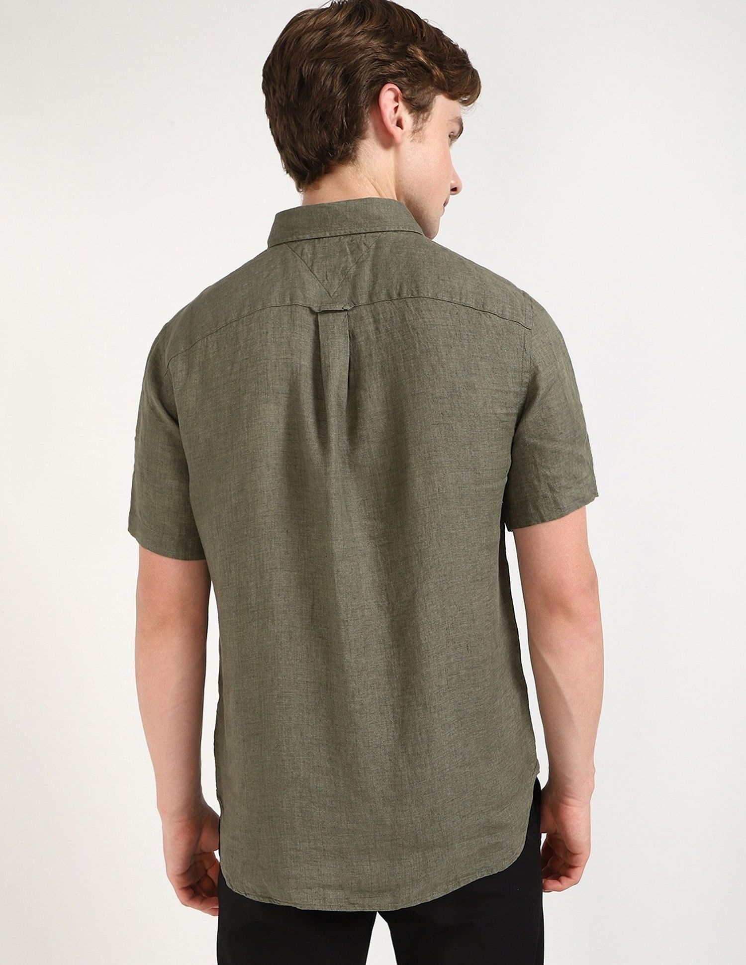 Tommy Hilfiger Solid Regular-Fit Linen Shirt