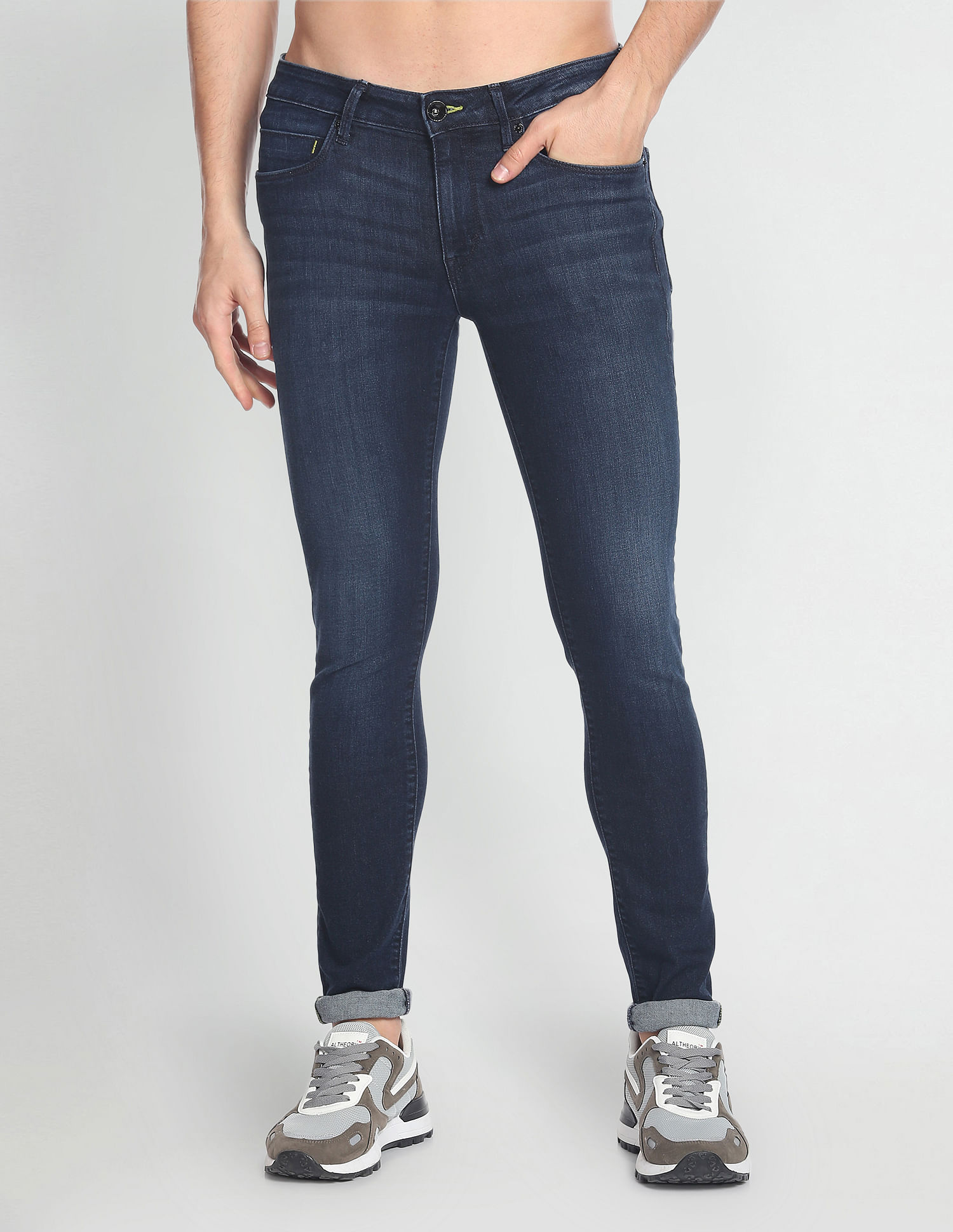 Flying Machine Stone Wash Jackson Super Skinny Fit Jeans
