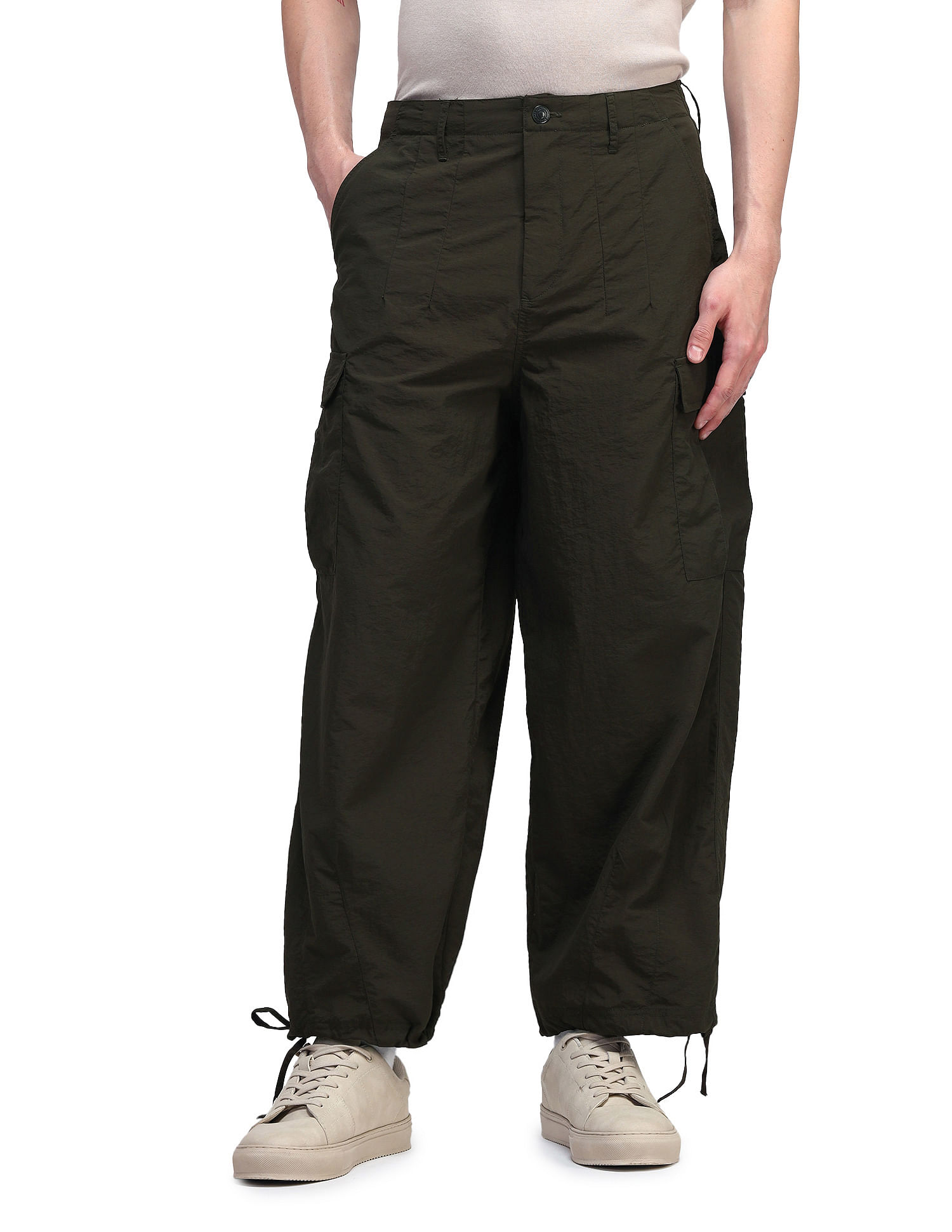 Flying Machine Cobain Loose Fit Mid Rise Cargos