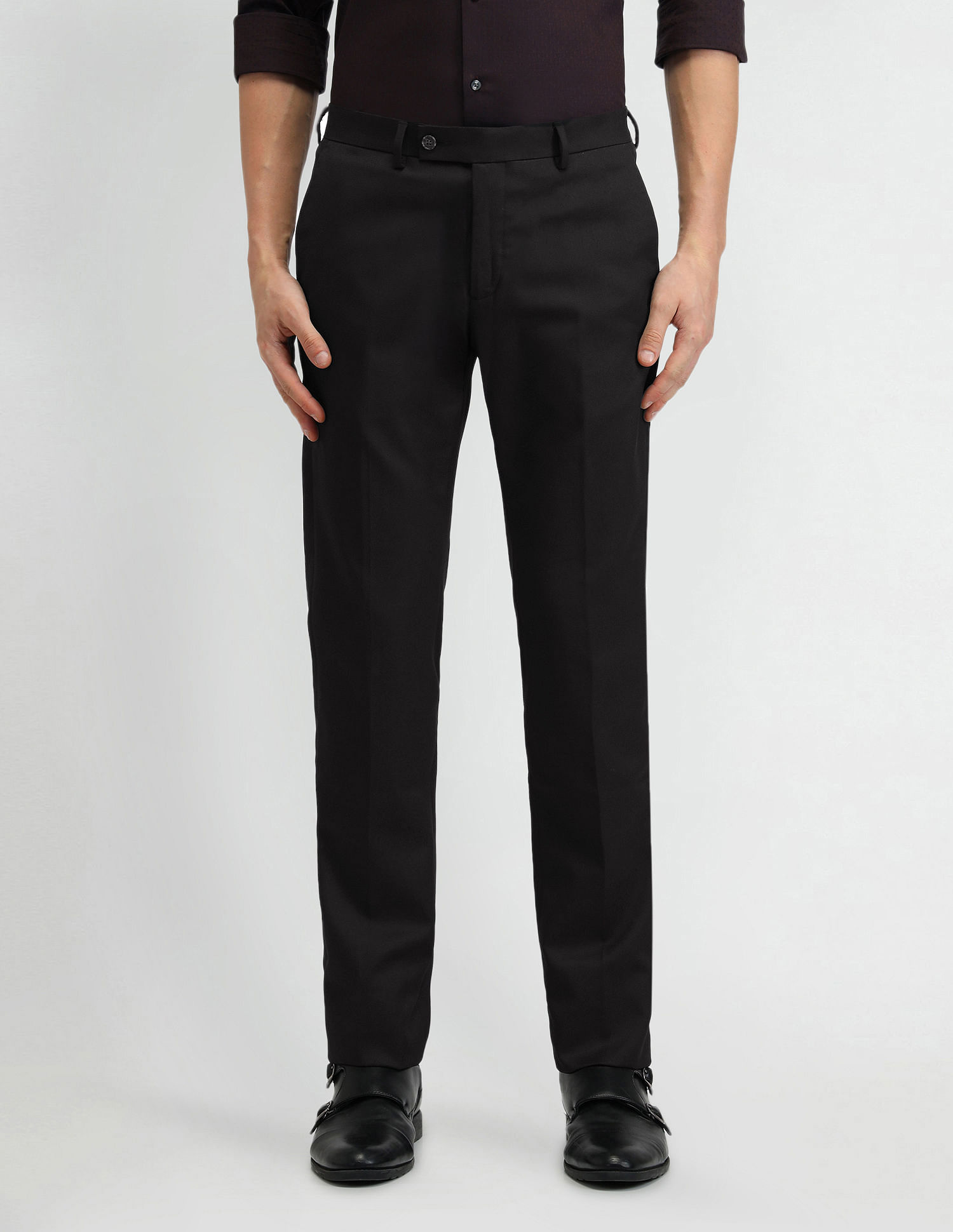 Arrow Mid Rise Tapered Fit Trousers