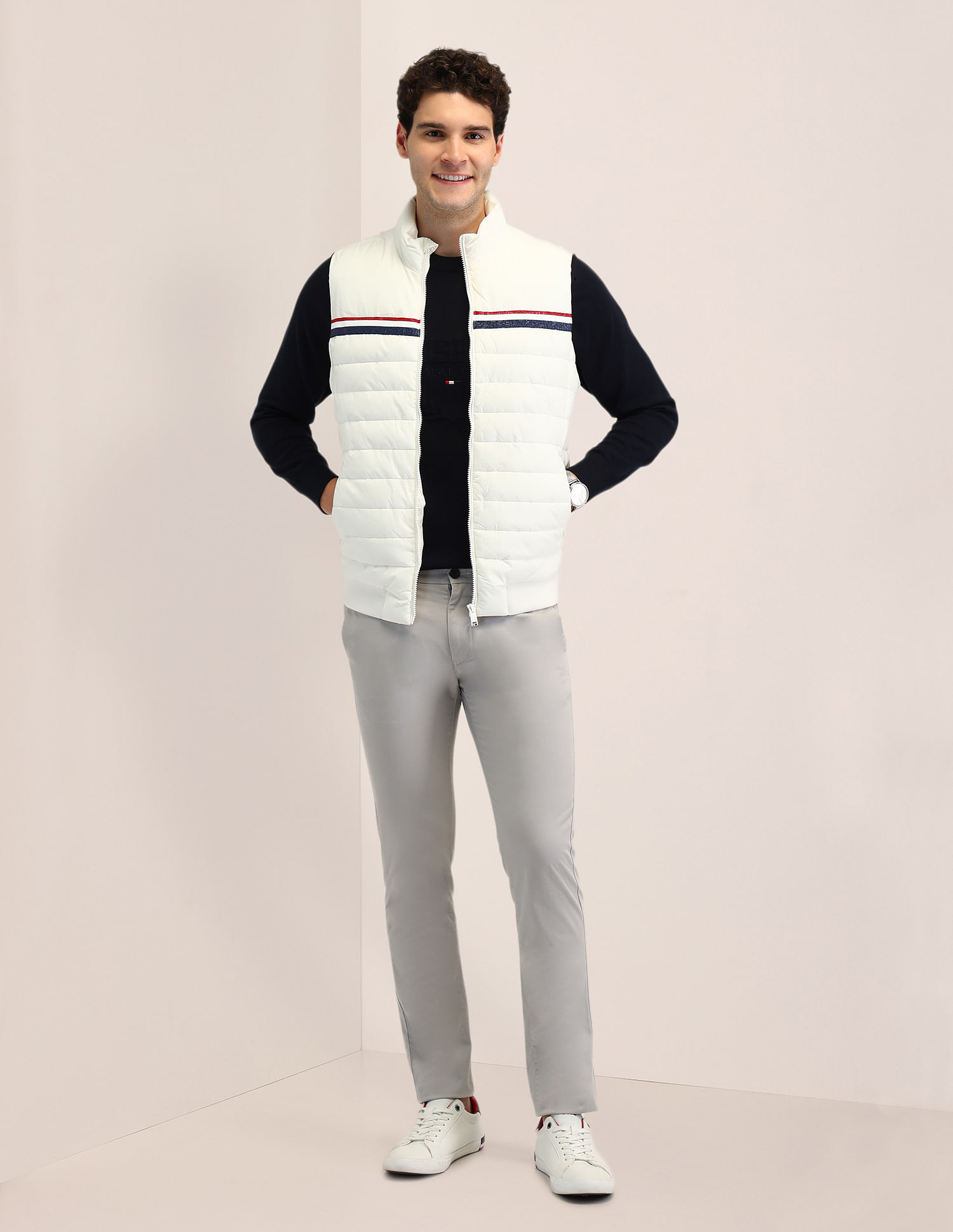 U.S. Polo Assn. Horizontal Stripes Regular Fit Jacket