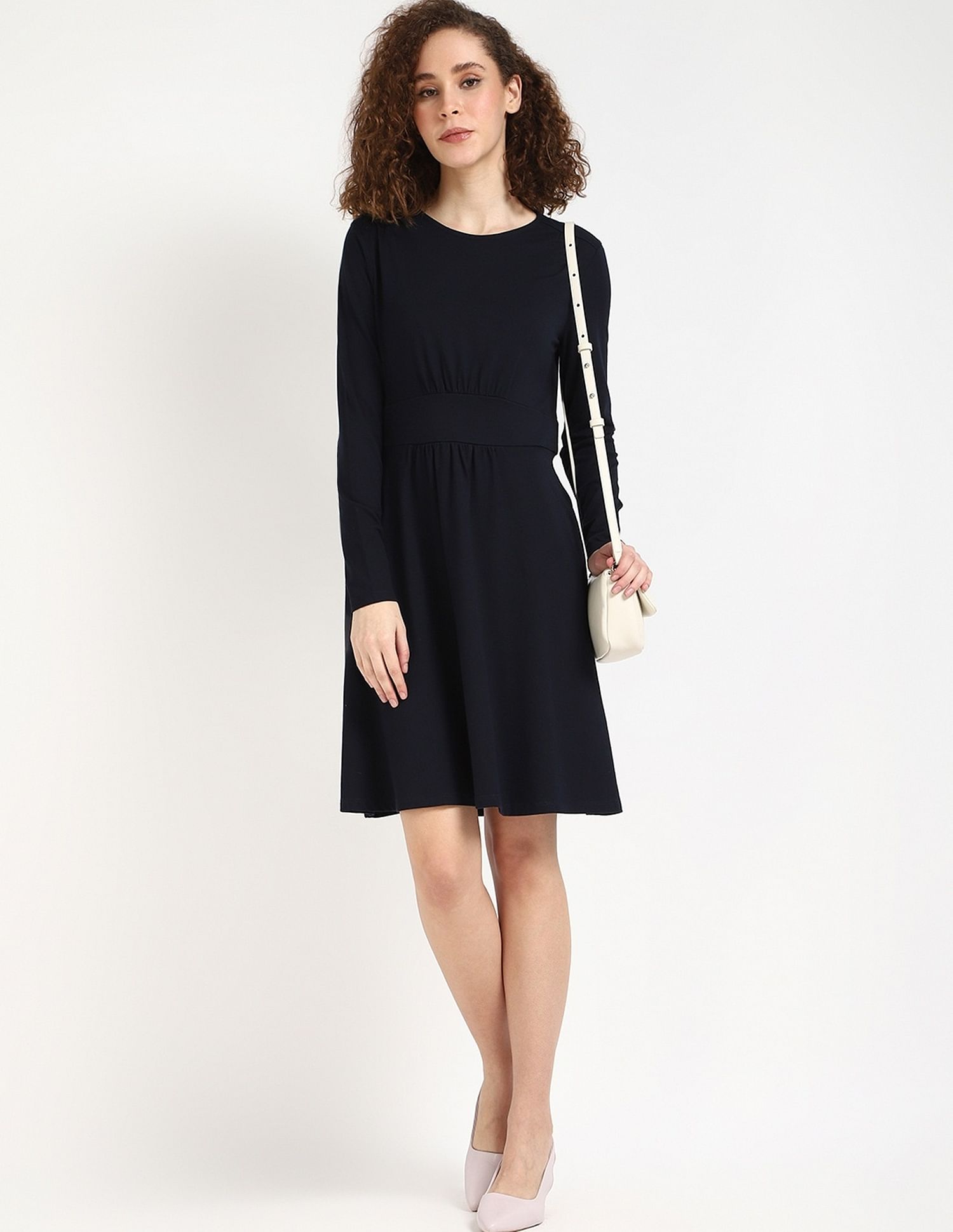 Tommy Hilfiger Cotton Round Neck A-Line Dress