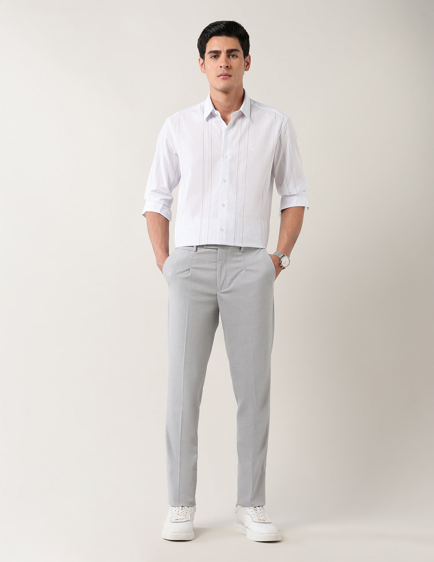 Arrow Newyork Manhattan Slim Fit Pure Cotton Shirt