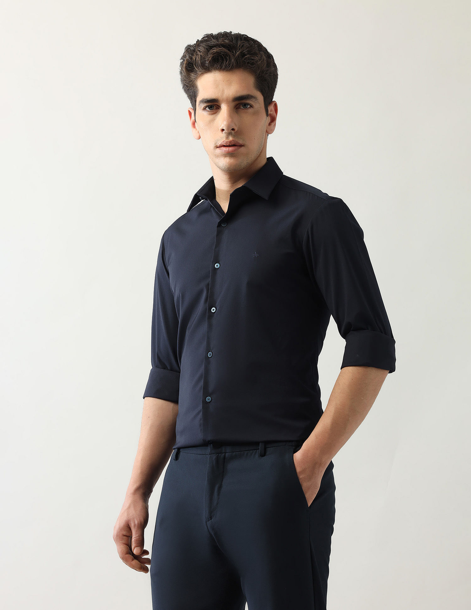 Arrow Newyork Textured Brooklyn Ultra Slim Fit Shirt