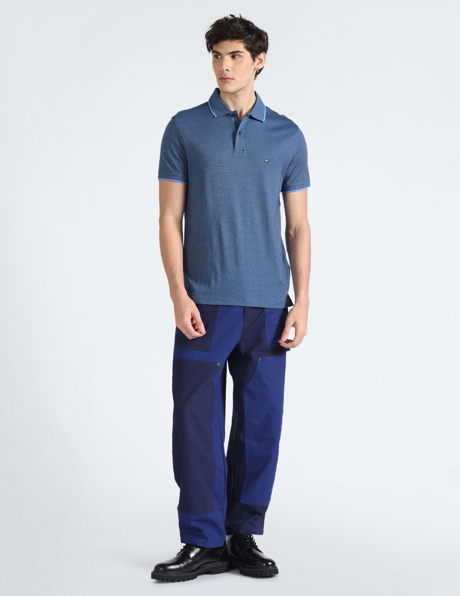 Tommy Hilfiger Two Tone Textured Polo Shirt