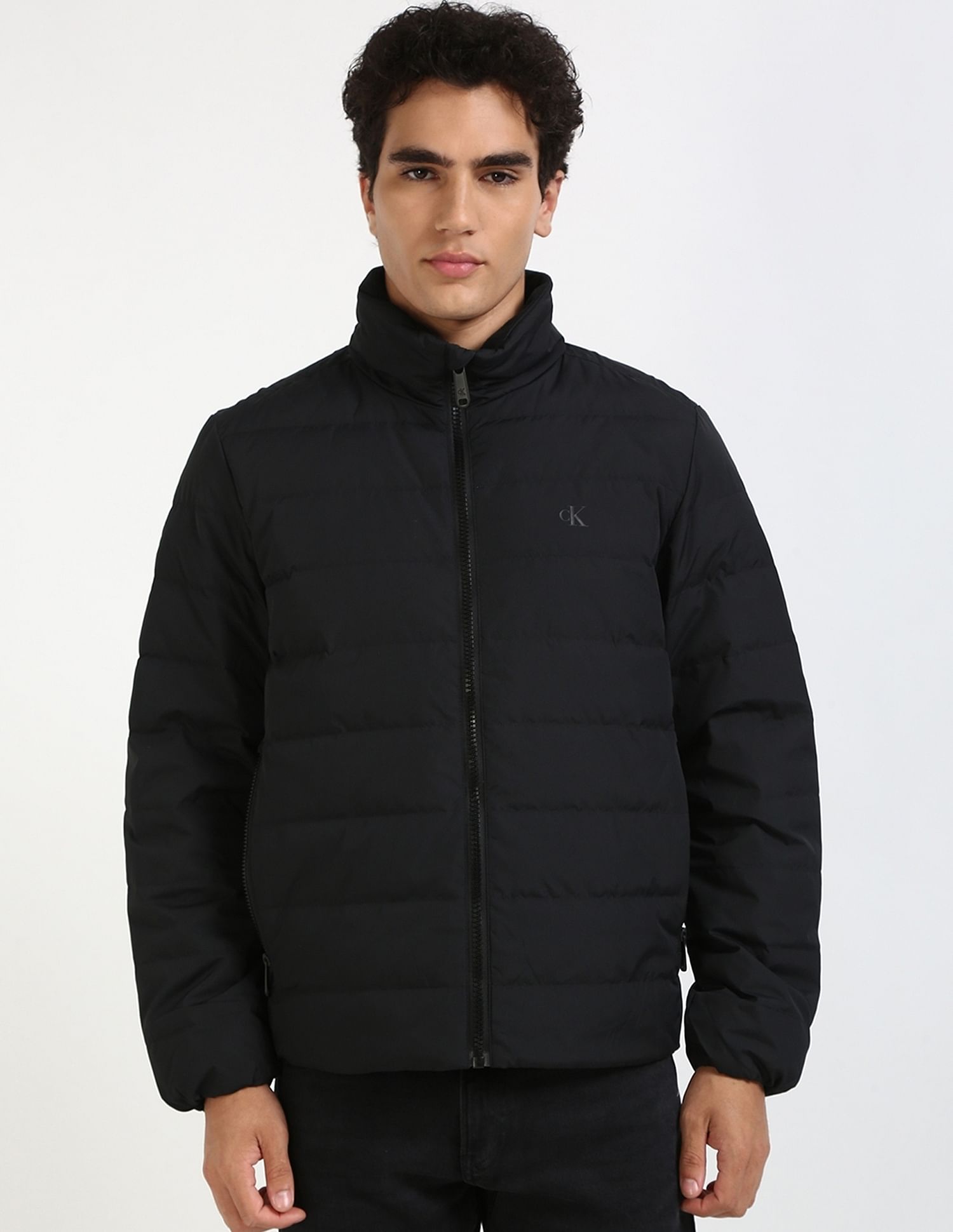 Calvin Klein Jeans Solid Regular-Fit Polyester Jacket