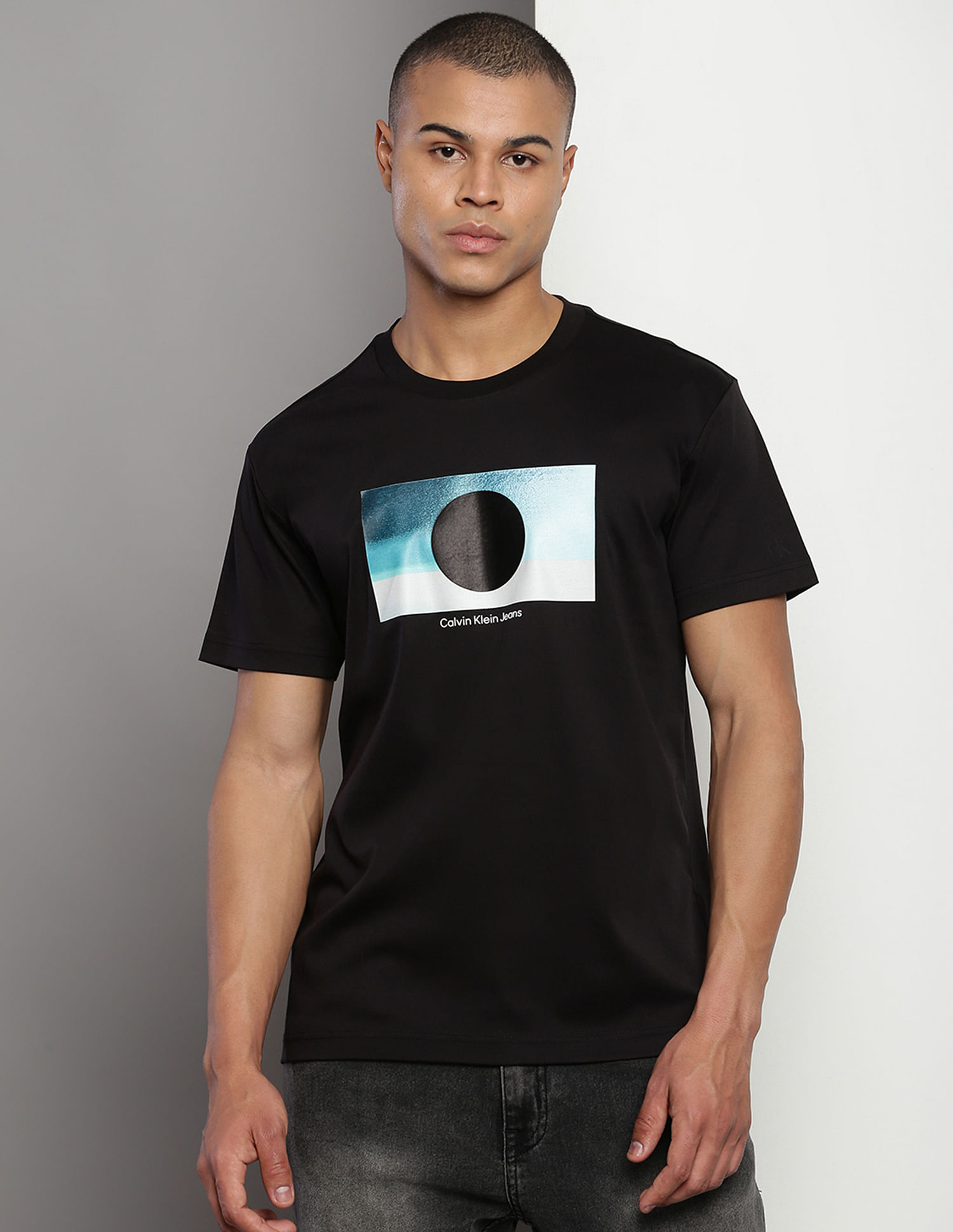 Calvin Klein Cut Out Box Graphic T-Shirt