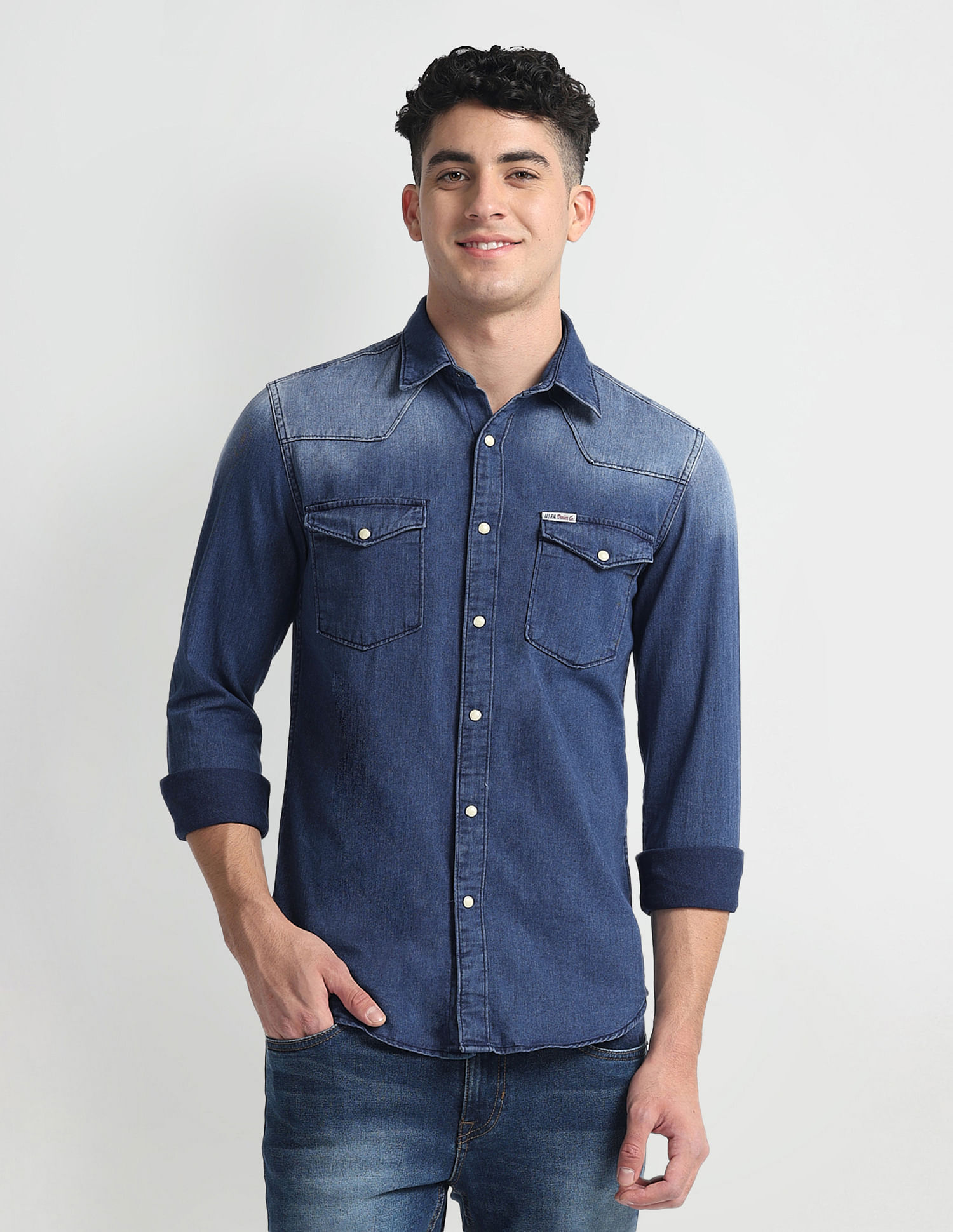 U.S. Polo Assn. Denim Co. Slim Fit Washed Shirt