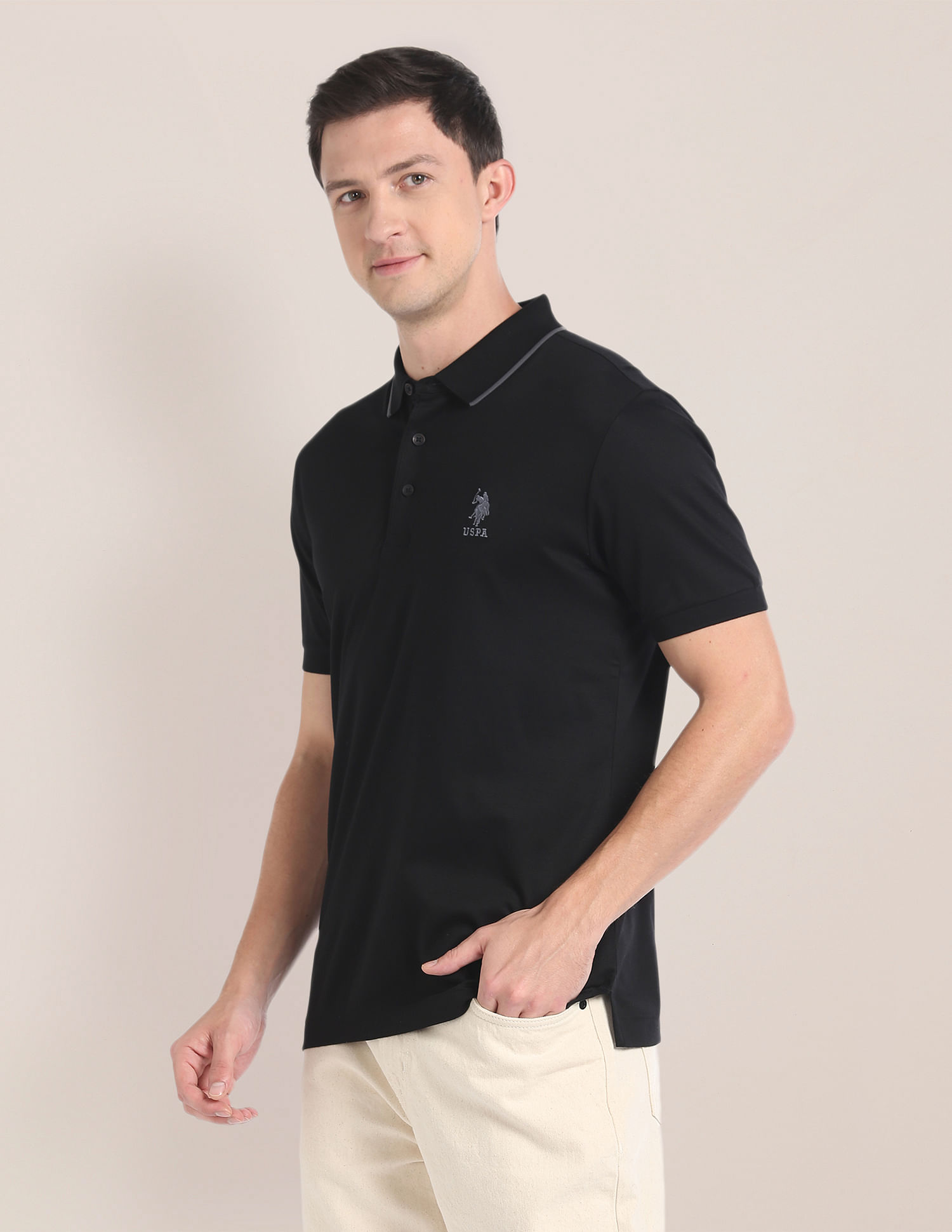 U.S. Polo Assn. Solid Cotton Polo Shirt