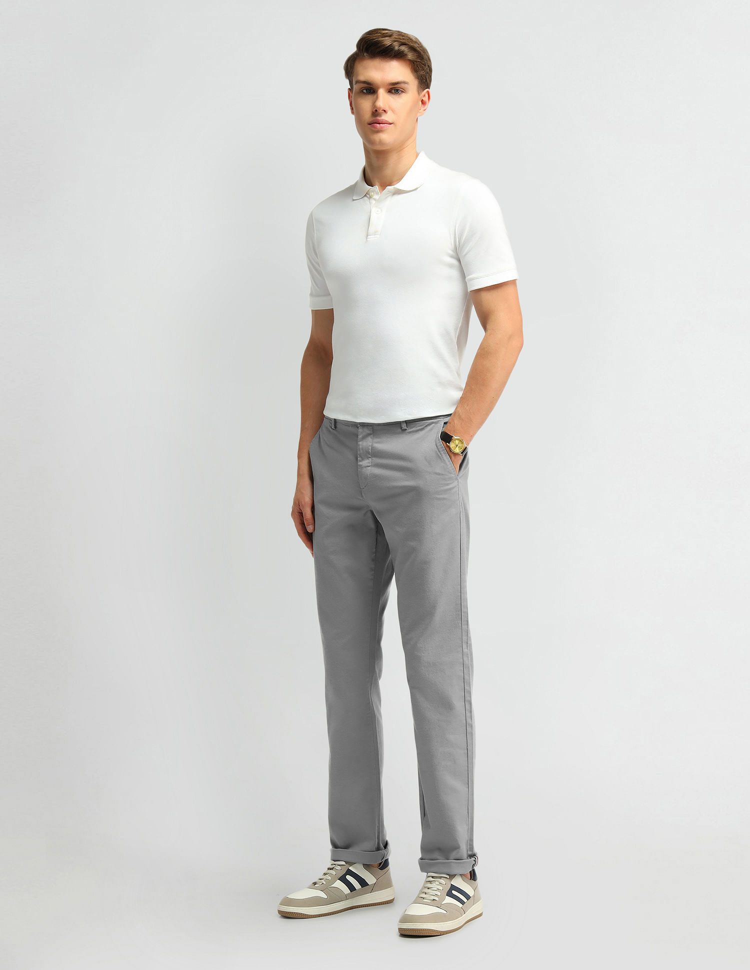 Arrow Sports Regular Fit Inner Web Detailed Trousers