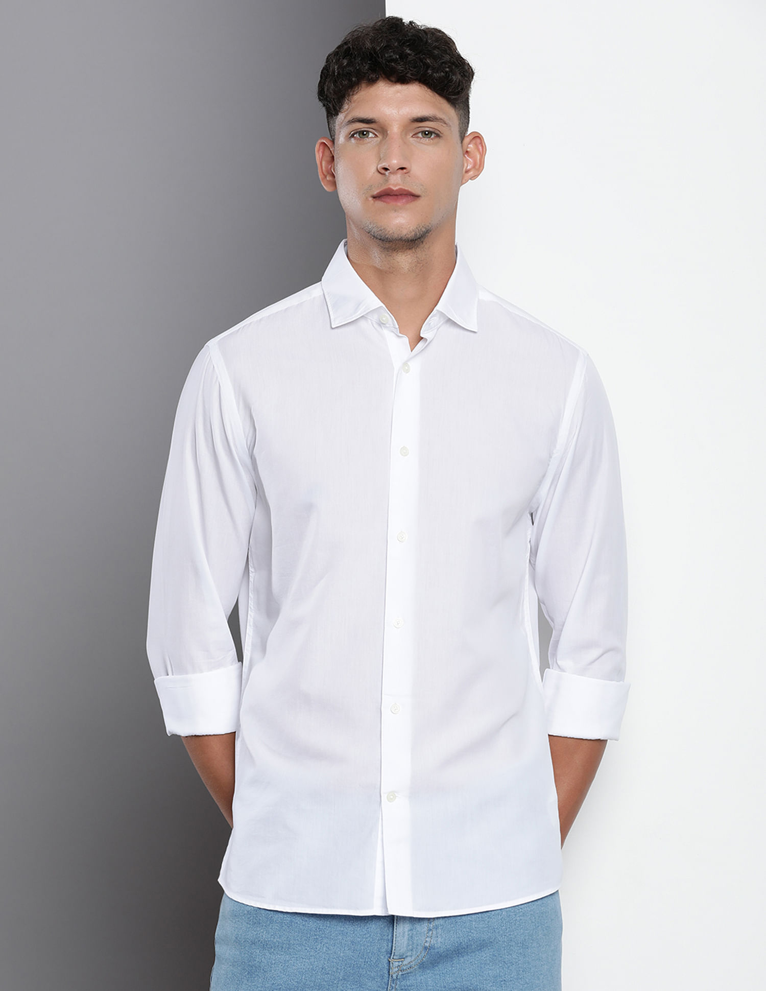 Tommy Hilfiger Slim Fit Poplin Solid Shirt