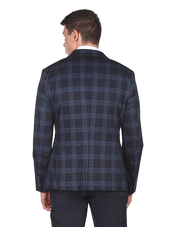 Buy Men Navy Solid Slim Fit Formal Blazer Online - 603271