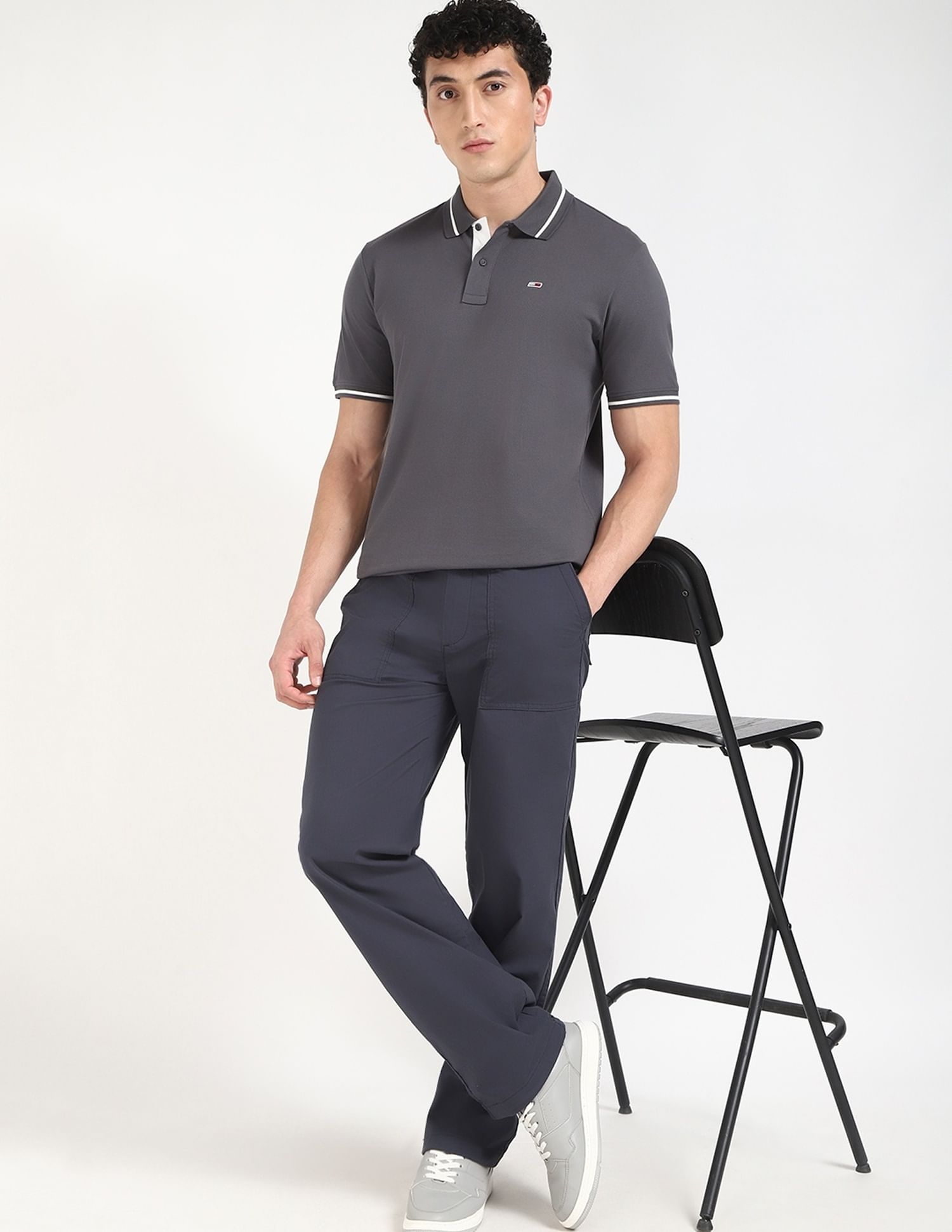 Tommy Hilfiger Solid Regular-Fit Cotton Polo Shirt