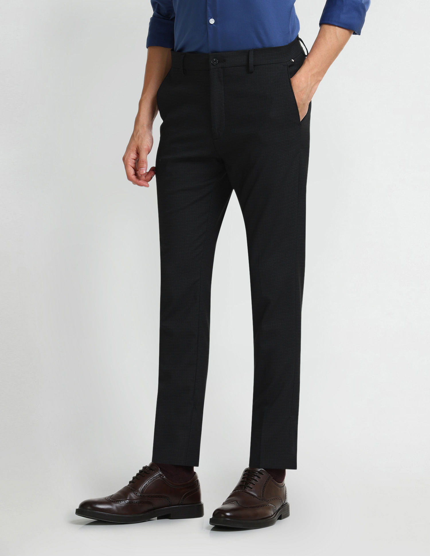 Arrow Newyork Smart Flex Super Slim Fit Trousers