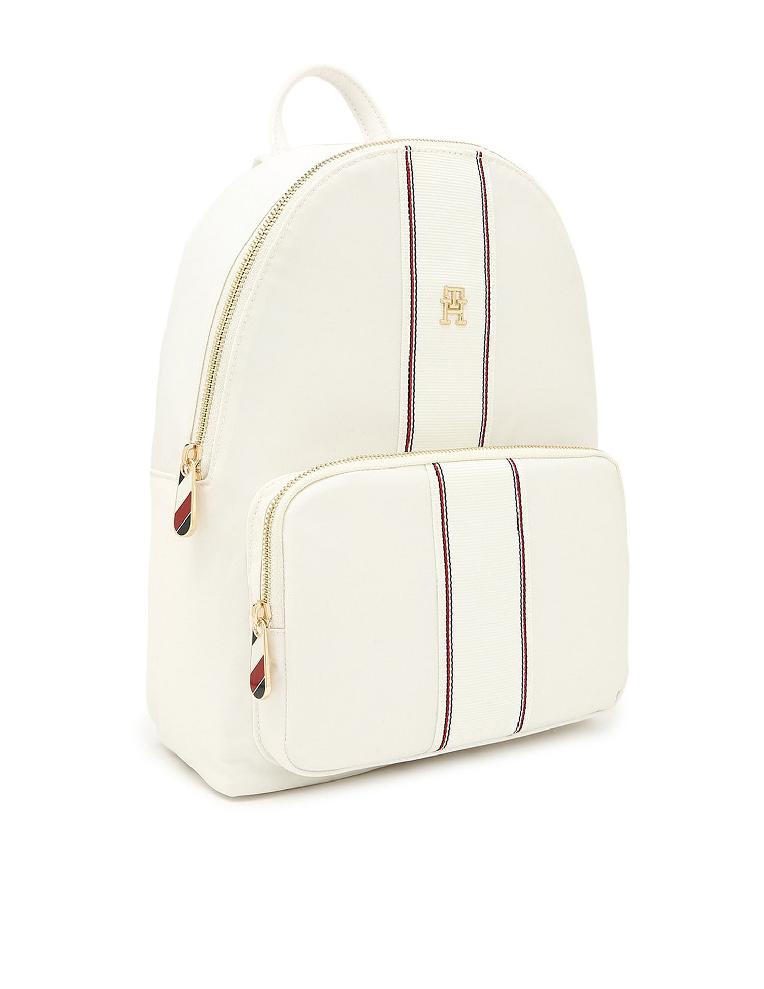 Tommy Hilfiger Solid White Nylon Backpack