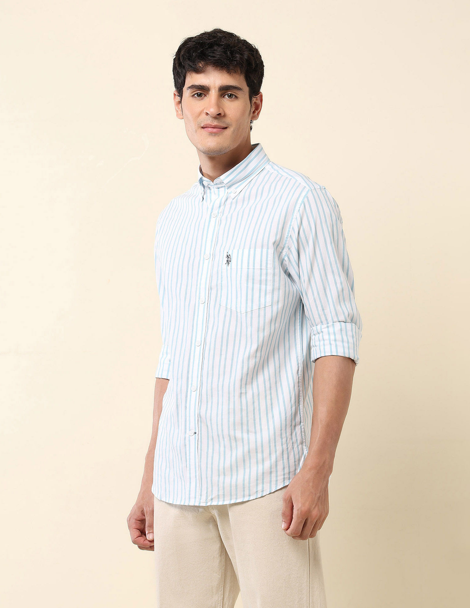 U.S. Polo Assn. Vertical Striped Pure Cotton Shirt