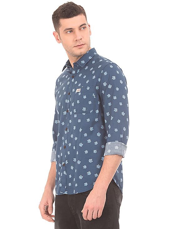 U.S. Polo Assn. Denim Co. Leaf Print Slim Fit Shirt