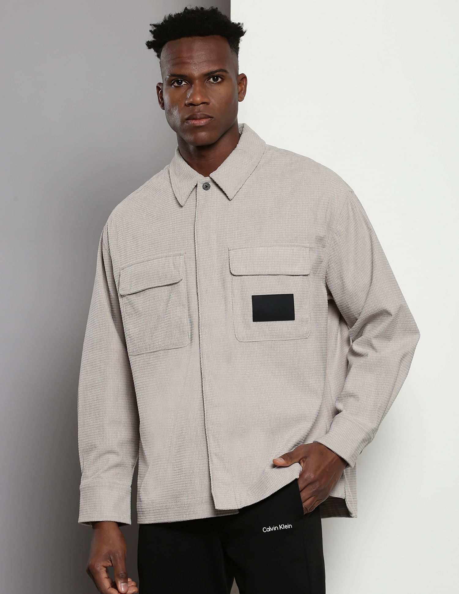 Calvin Klein Oversized Waffle Shirt