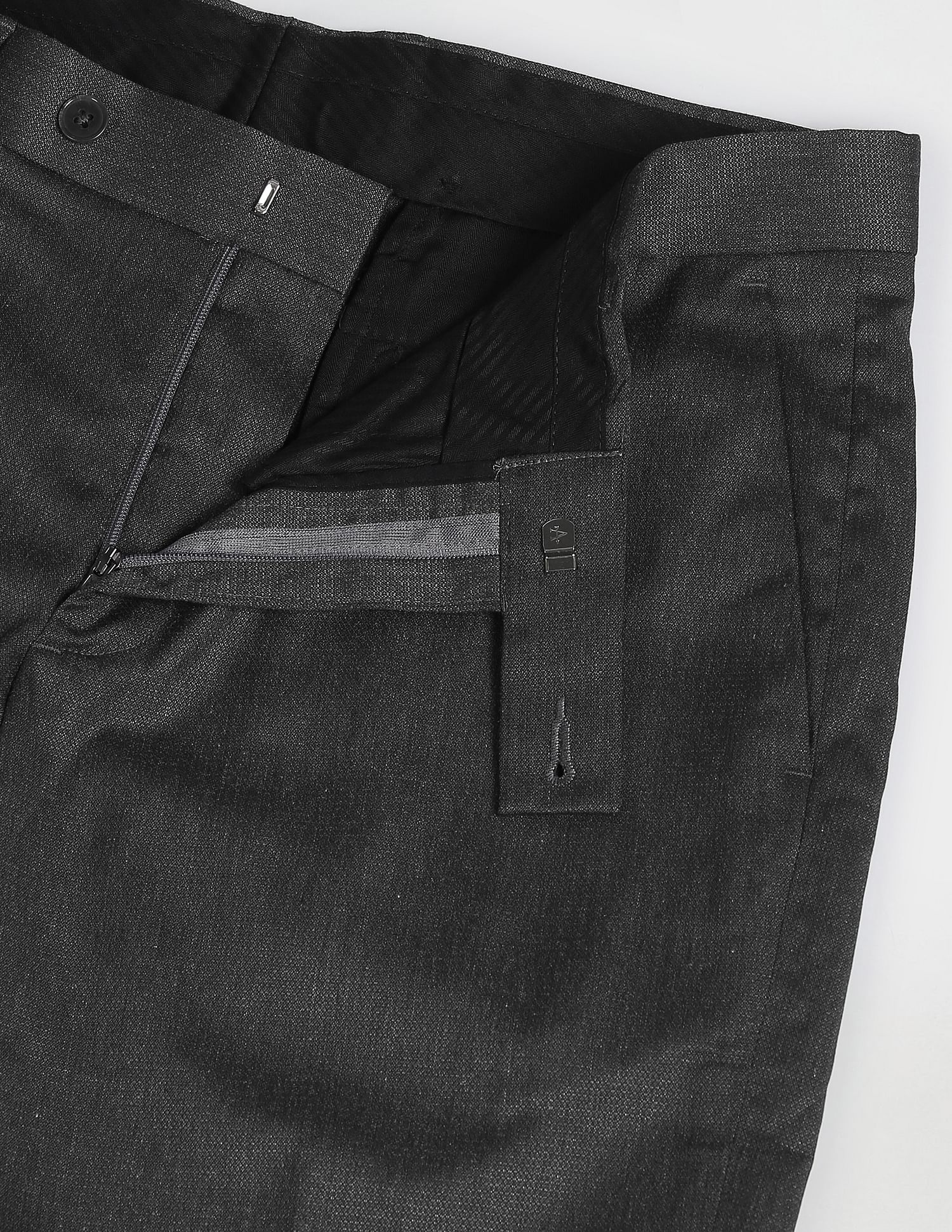 Arrow Tailored Regular Fit Dobby Formal Trousers