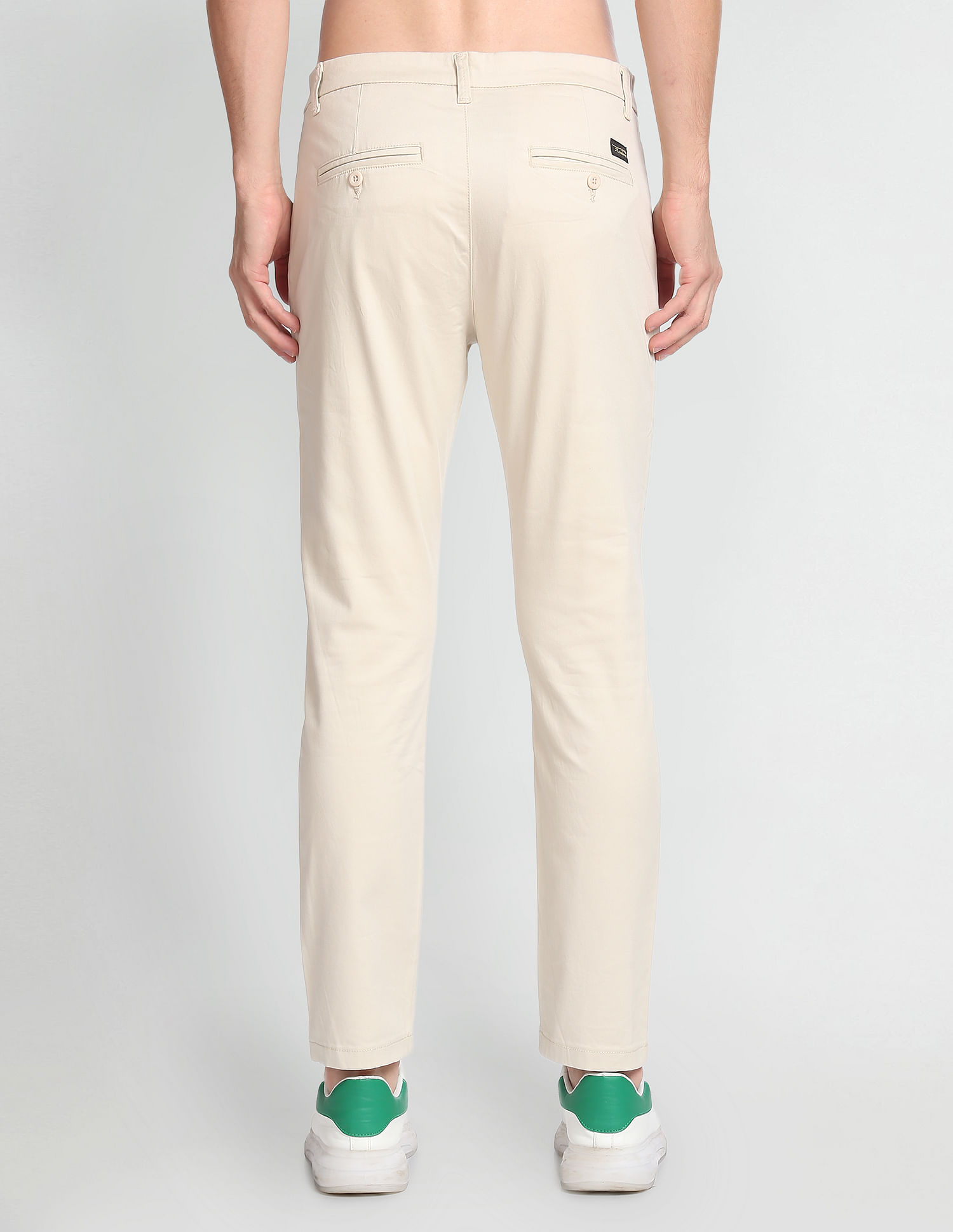 Flying Machine Slim Tapered Solid Trousers