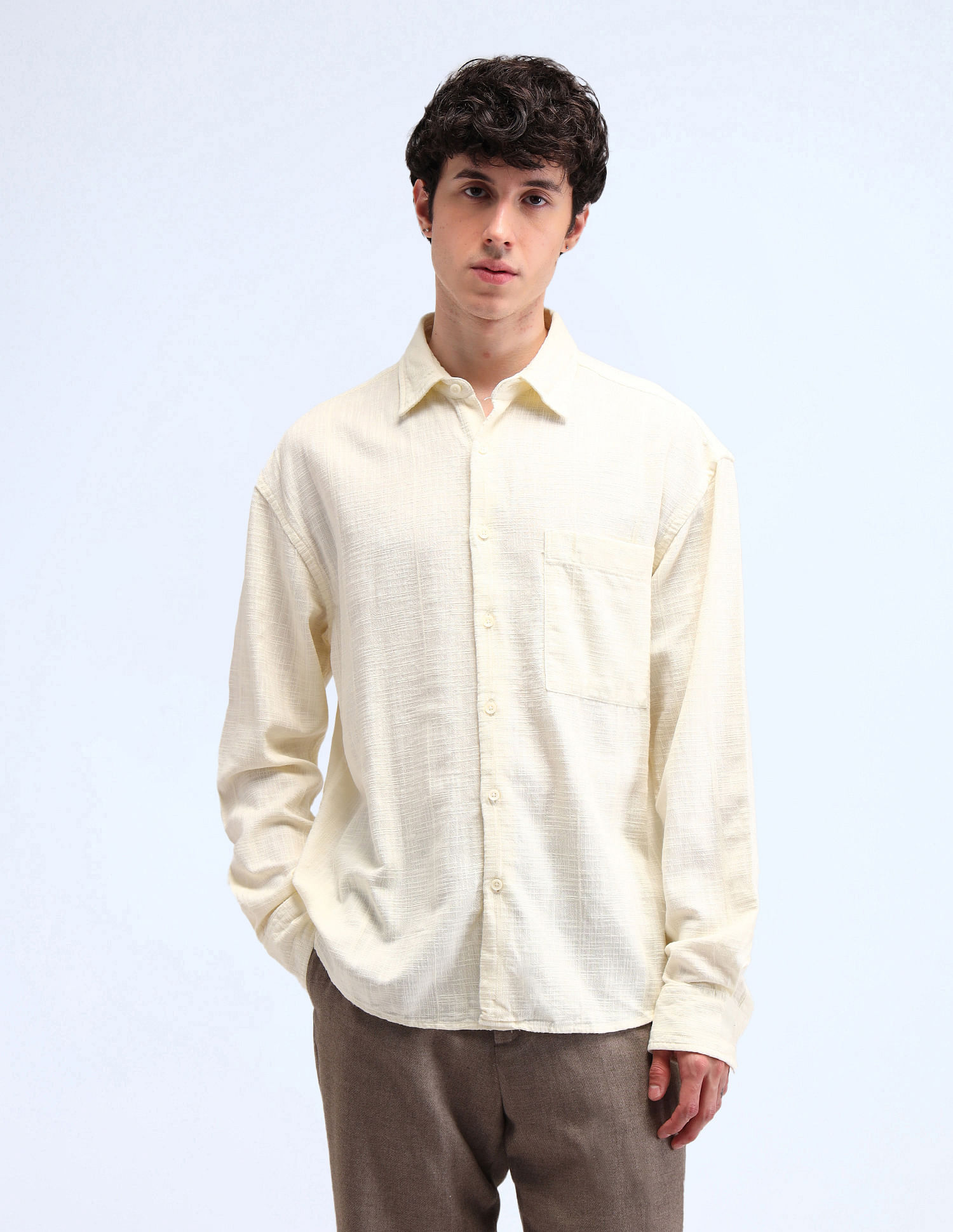 Flying Machine All-Over Oversized Fit Shirt