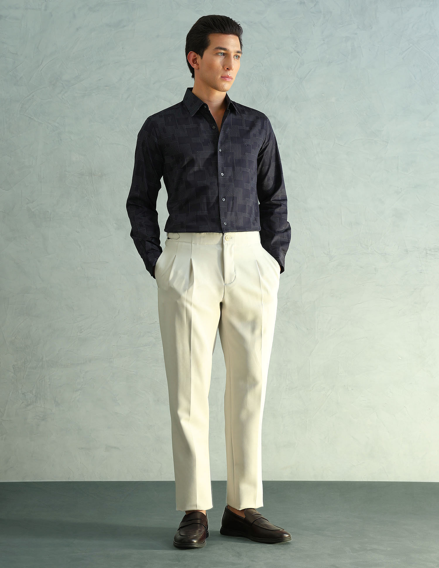 Arrow Newyork Slim Fit Smart Printed Shirt