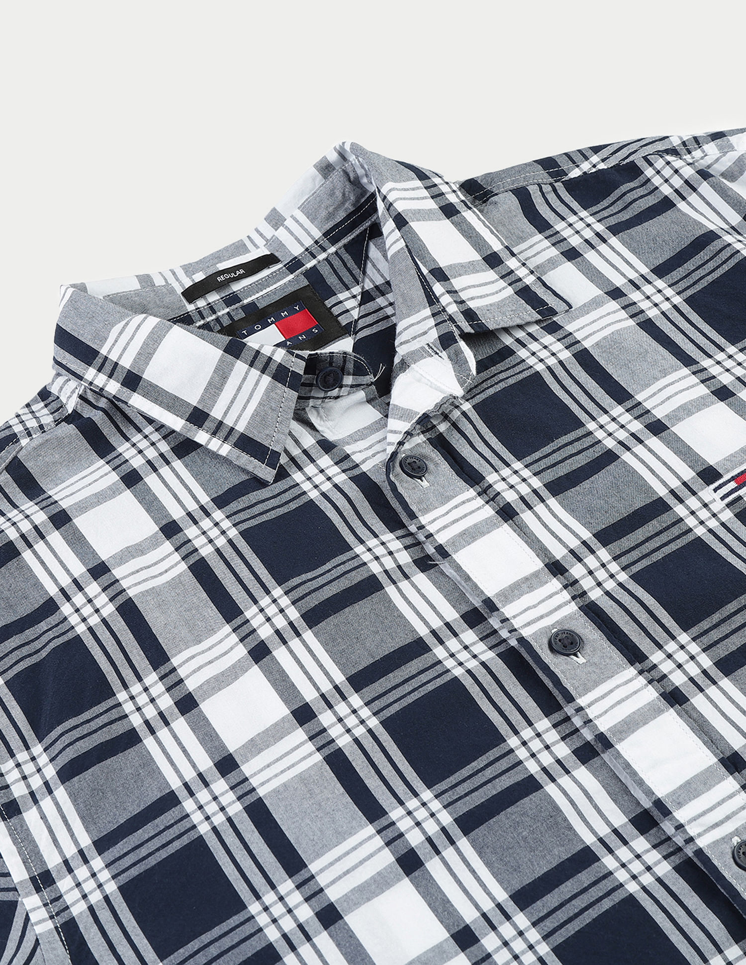 Tommy Hilfiger Regular Poplin Plaid Checks Shirt