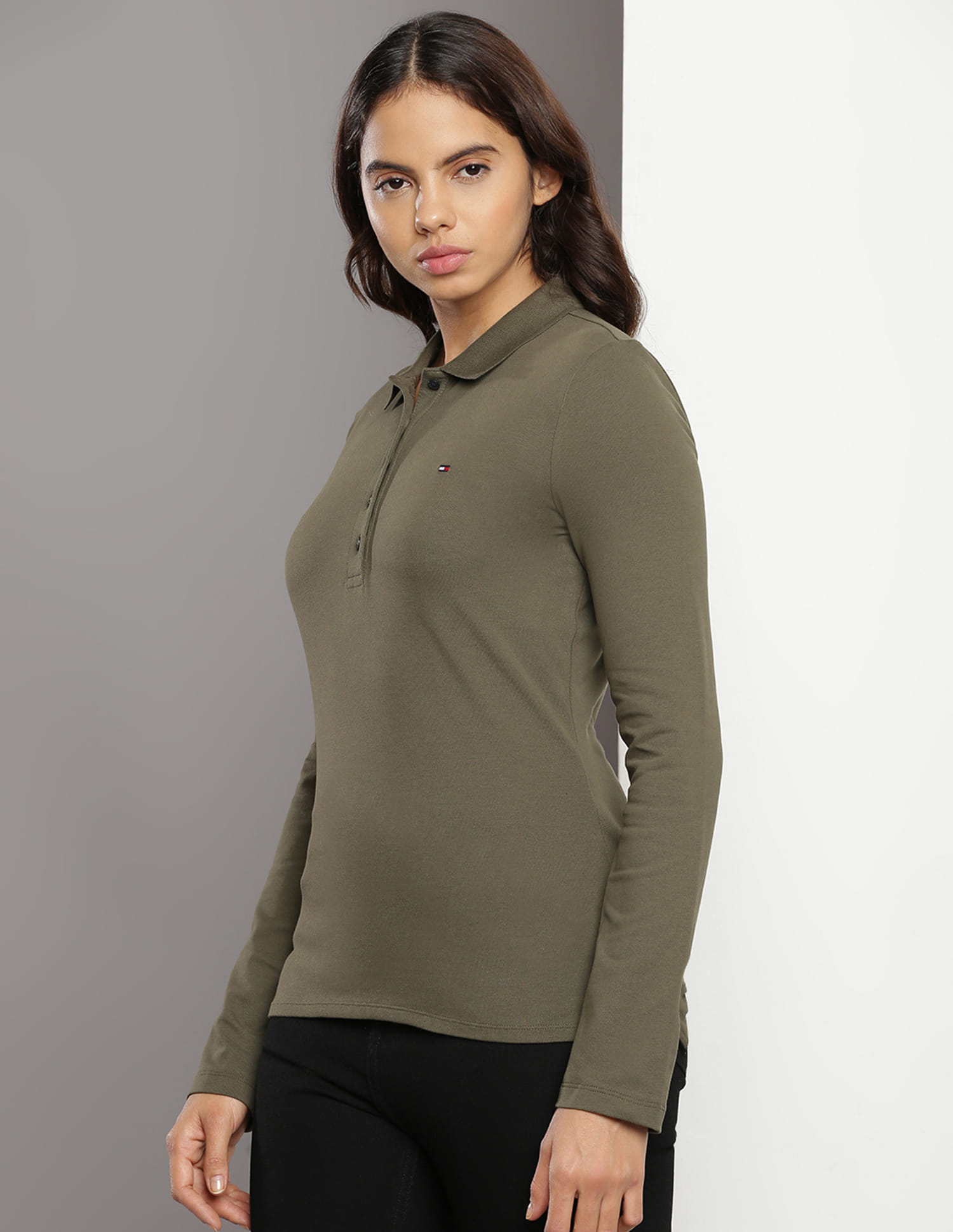 Buy Tommy Hilfiger Long Sleeve Slim Fit Polo Shirt