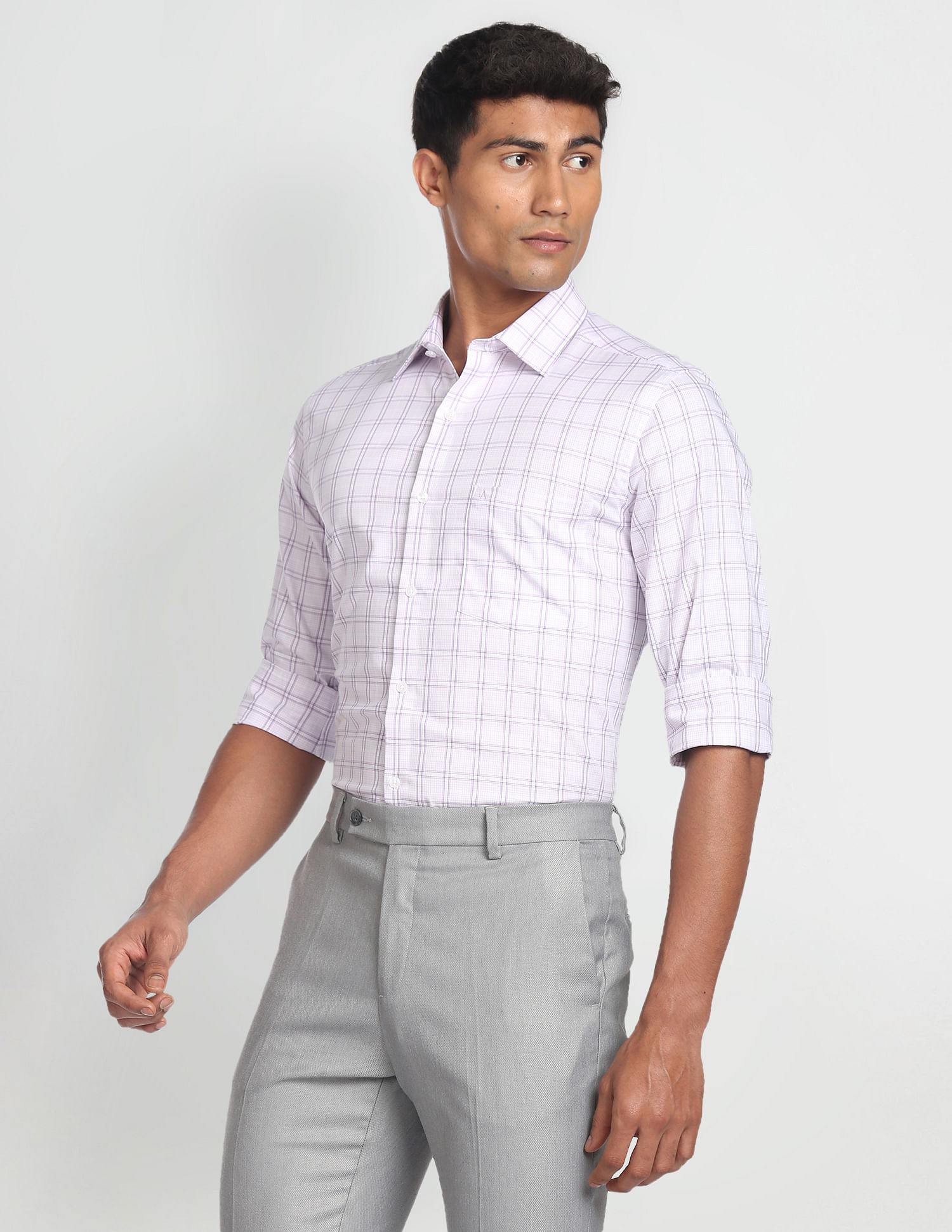 Arrow Tartan Check Twill Formal Shirt