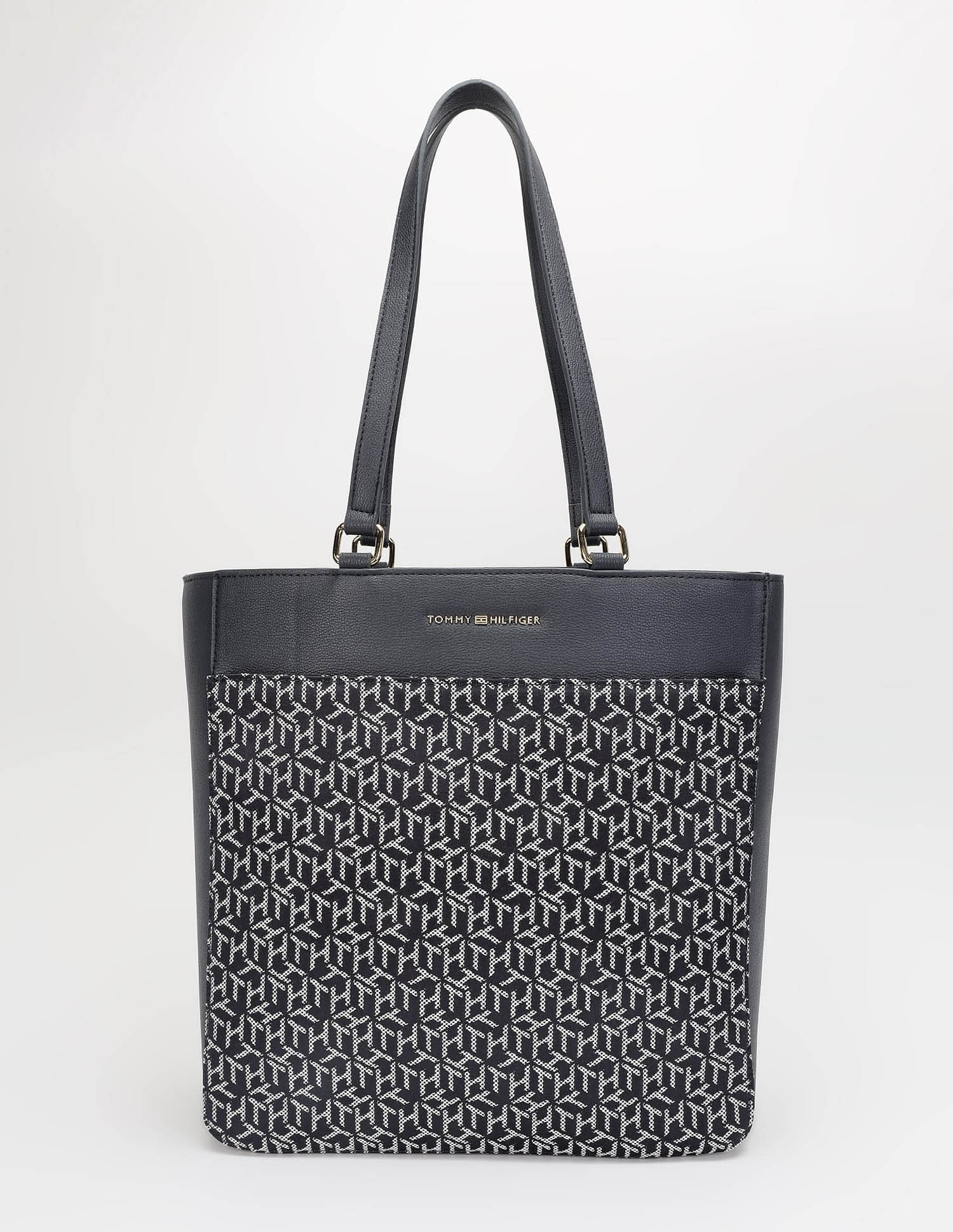 Tommy Hilfiger Logo Blue Polyester Tote Bag