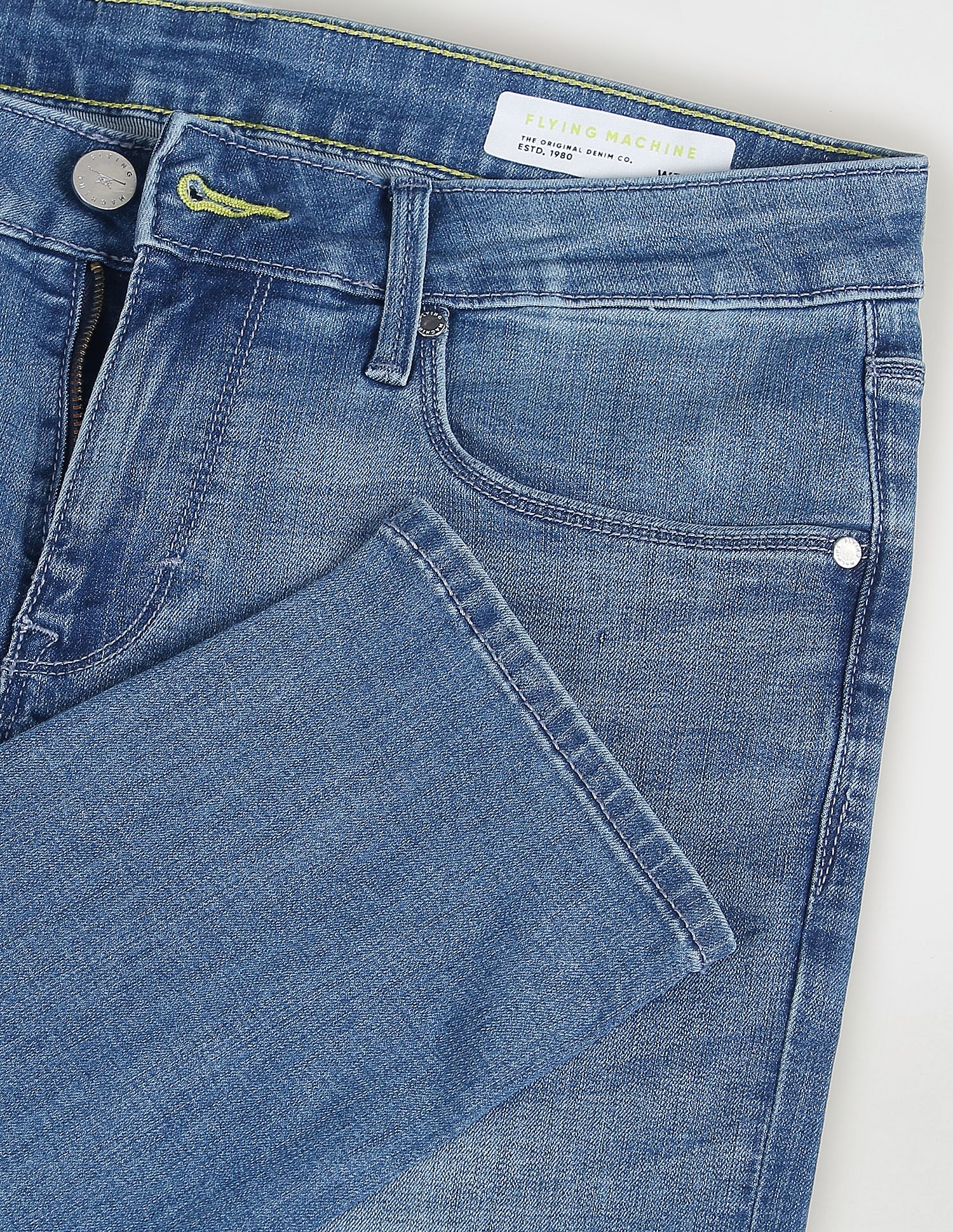 Flying Machine Low Rise Super Skinny Fit Wash Jeans