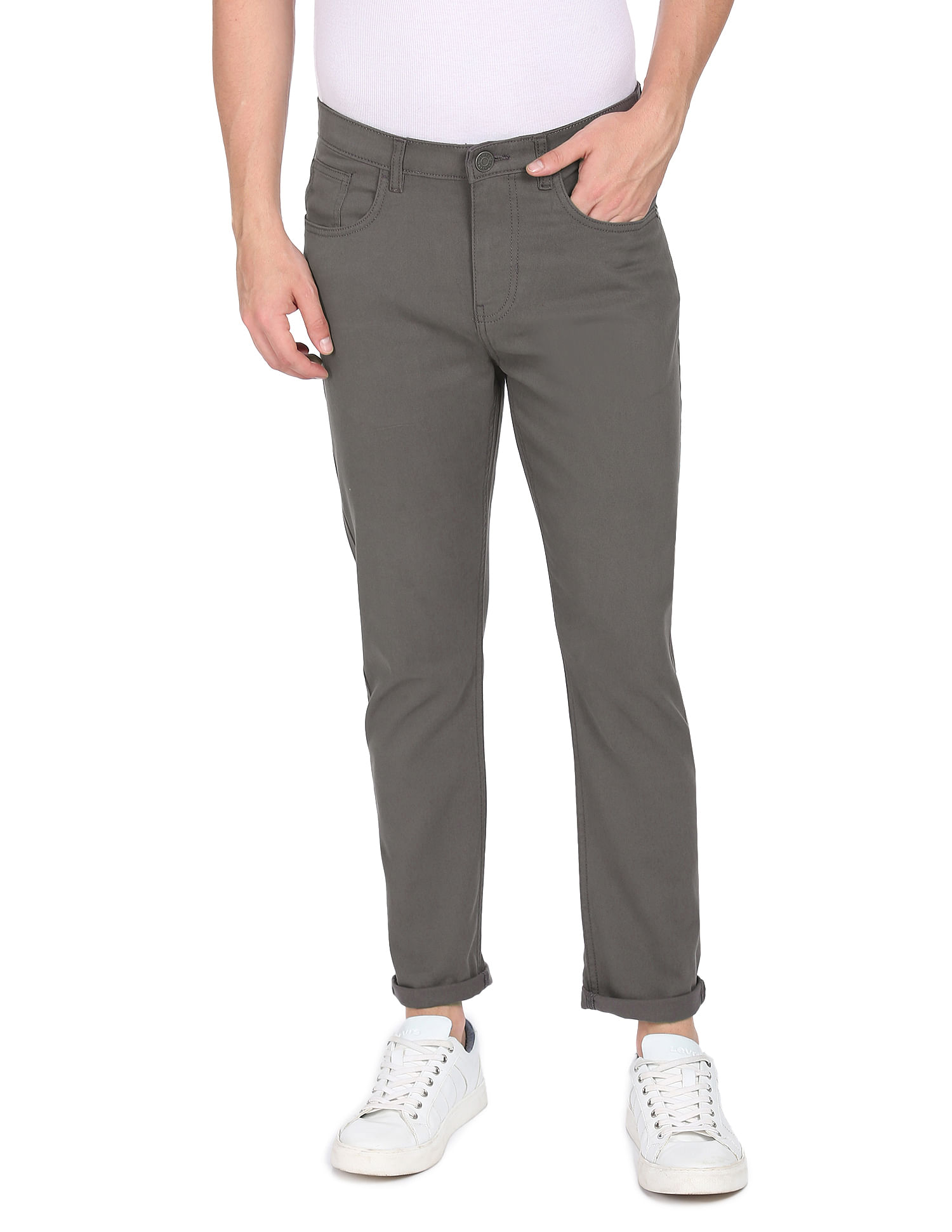 NETWORK Mid-Rise Slim Fit Trousers|BDF Shopping