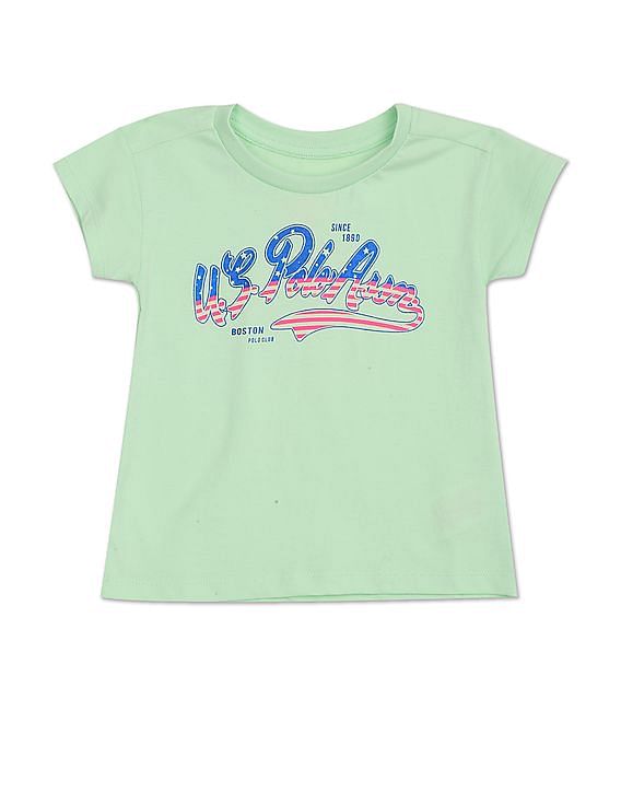 U.S. Polo Assn. Kids Crew Neck Brand Print T-Shirt